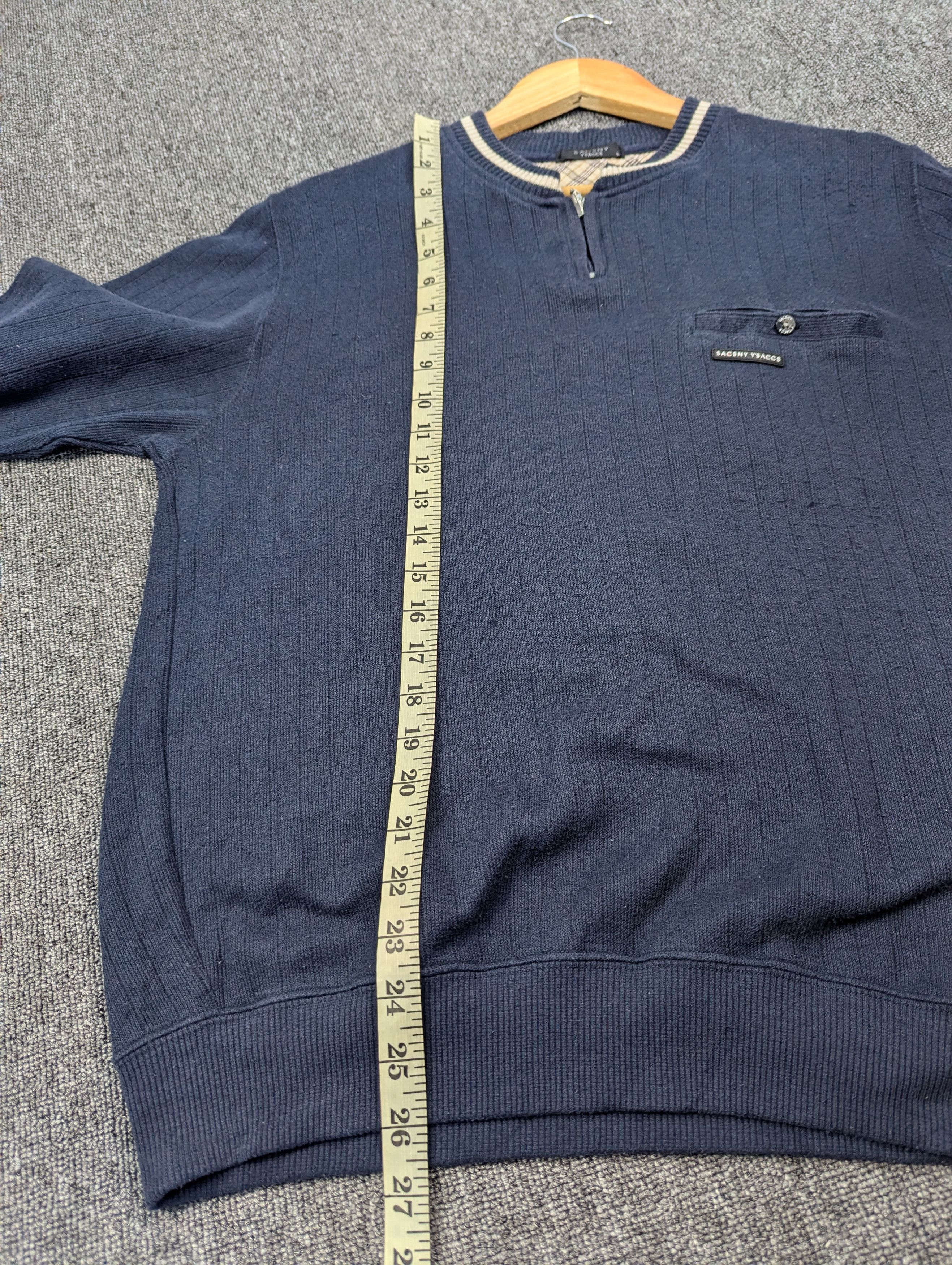 Yohji Yamamoto Vintage Sacsny Y'saccs Yohji Yamamoto Halfzip Sweatshirt Size US M / EU 48-50 / 2 - 14 Thumbnail