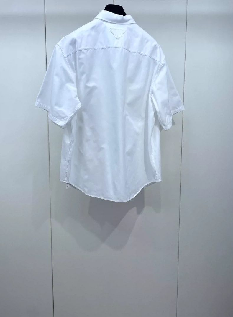 Prada Prada White short-sleeved shirt 2505-Nextarrow Size US M / EU 48-50 / 2 - 2 Thumbnail