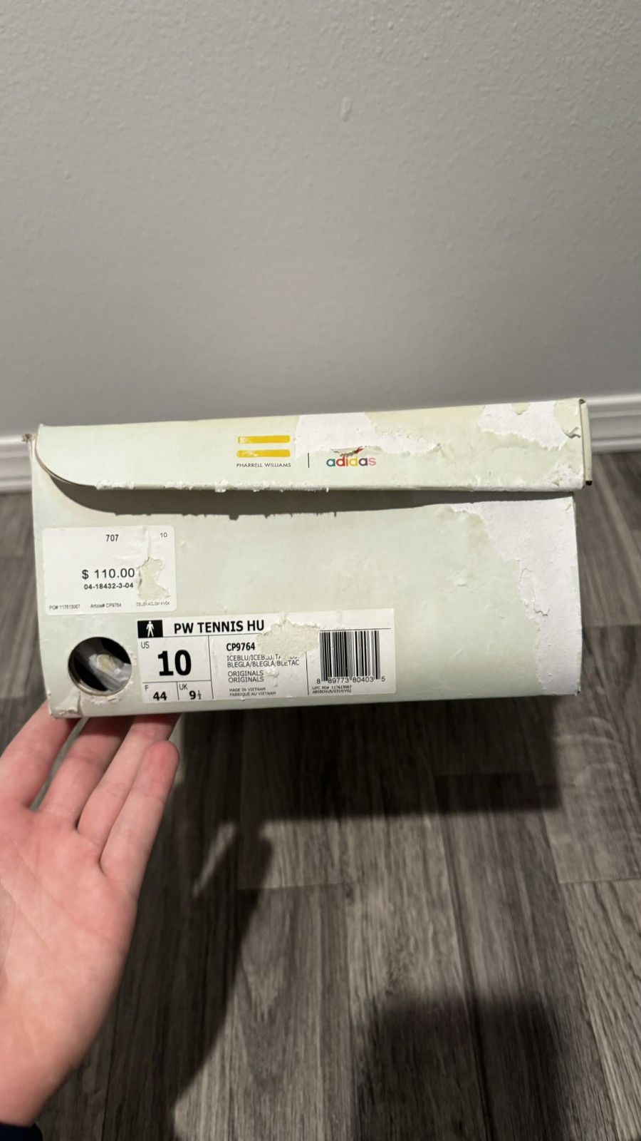 Adidas Icy Blue Human Race Tennis Size US 10 / EU 43 - 9 Thumbnail