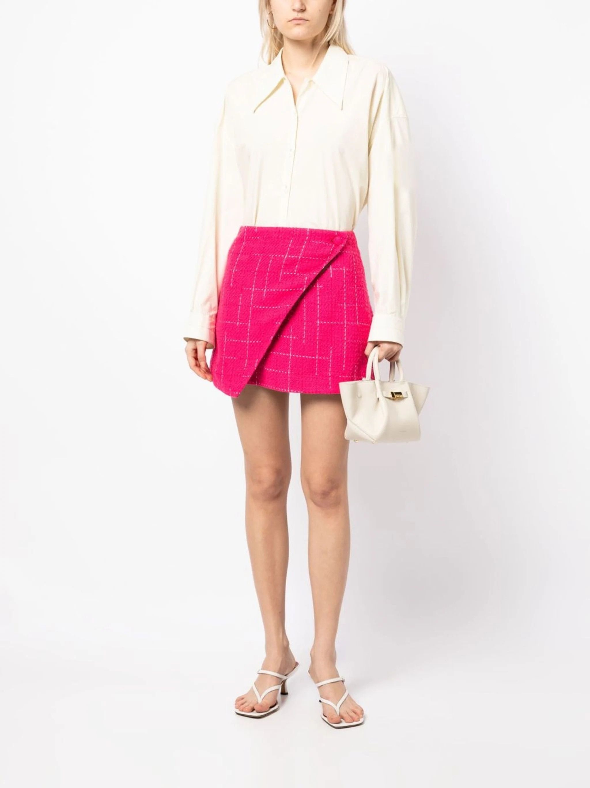 Saks Potts o1s22i1n0924 Clara Boucle Mini Skirt in Fuchsia Size 32" / US 10 / IT 46 - 2 Thumbnail