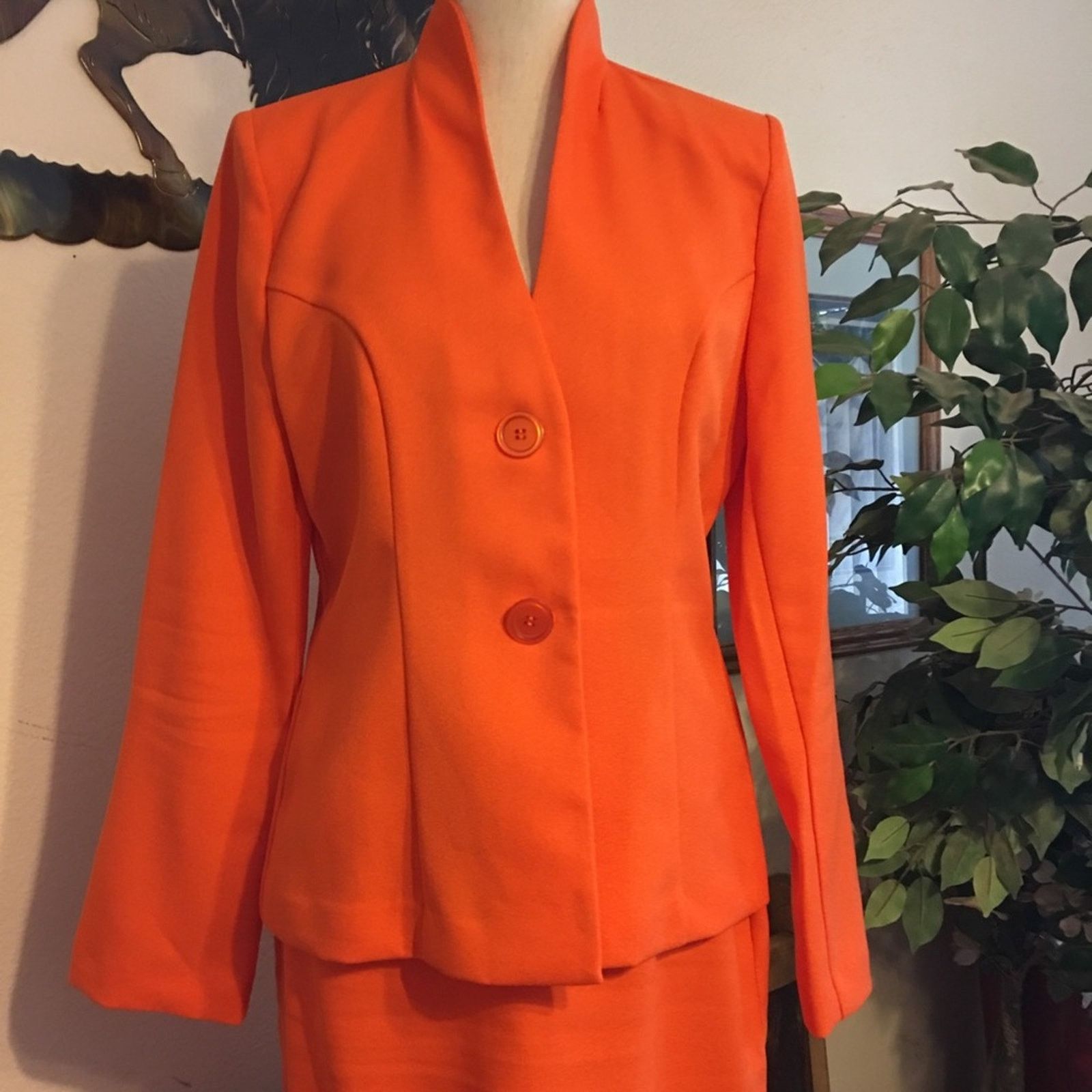 Other MetroStyle orange skirt suit NWOT 6 Size M / US 6-8 / IT 42-44 - 1 Thumbnail
