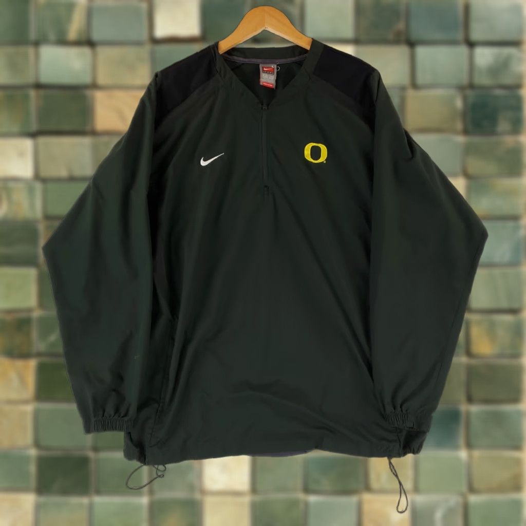 Nike Nike Windbreaker Jacket 1/4 Zip Black Mens L University Oregon Pullover Jacket Size US L / EU 52-54 / 3 - 1 Thumbnail