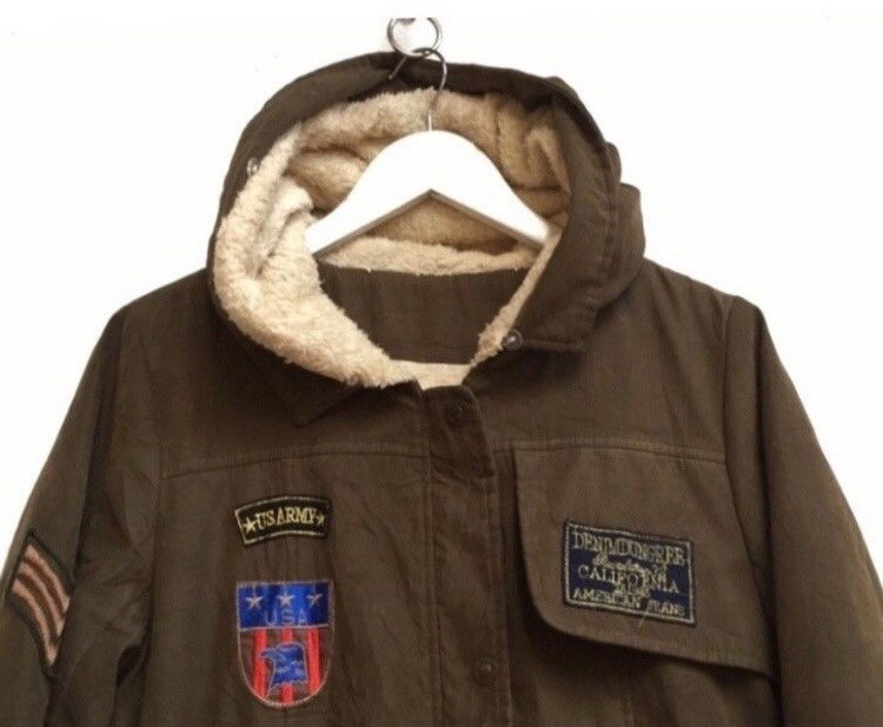 Vintage 🔥Giorgio Armani Military Winter Jacket With Hoodies Size M / US 6-8 / IT 42-44 - 7 Thumbnail