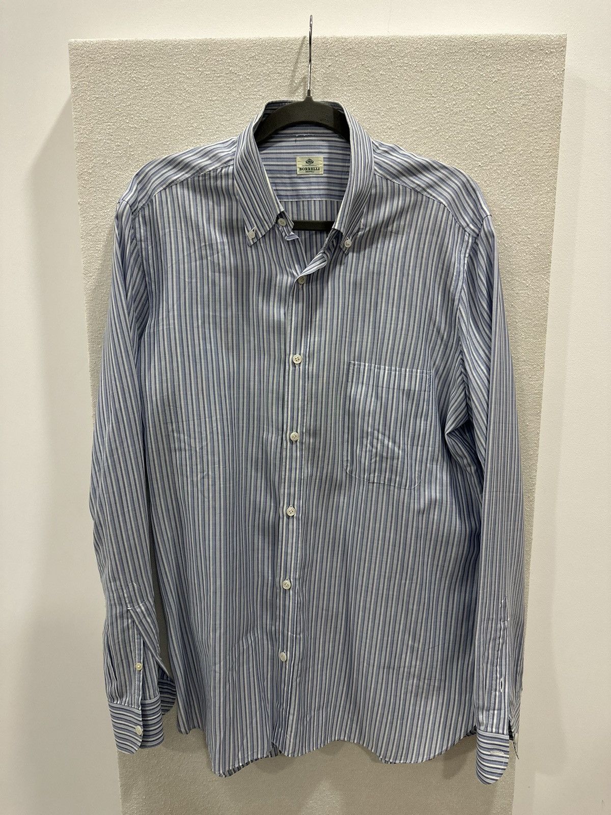Luigi Borrelli Luigi Borrelli Striped Shirt Size US L / EU 52-54 / 3 - 1 Thumbnail