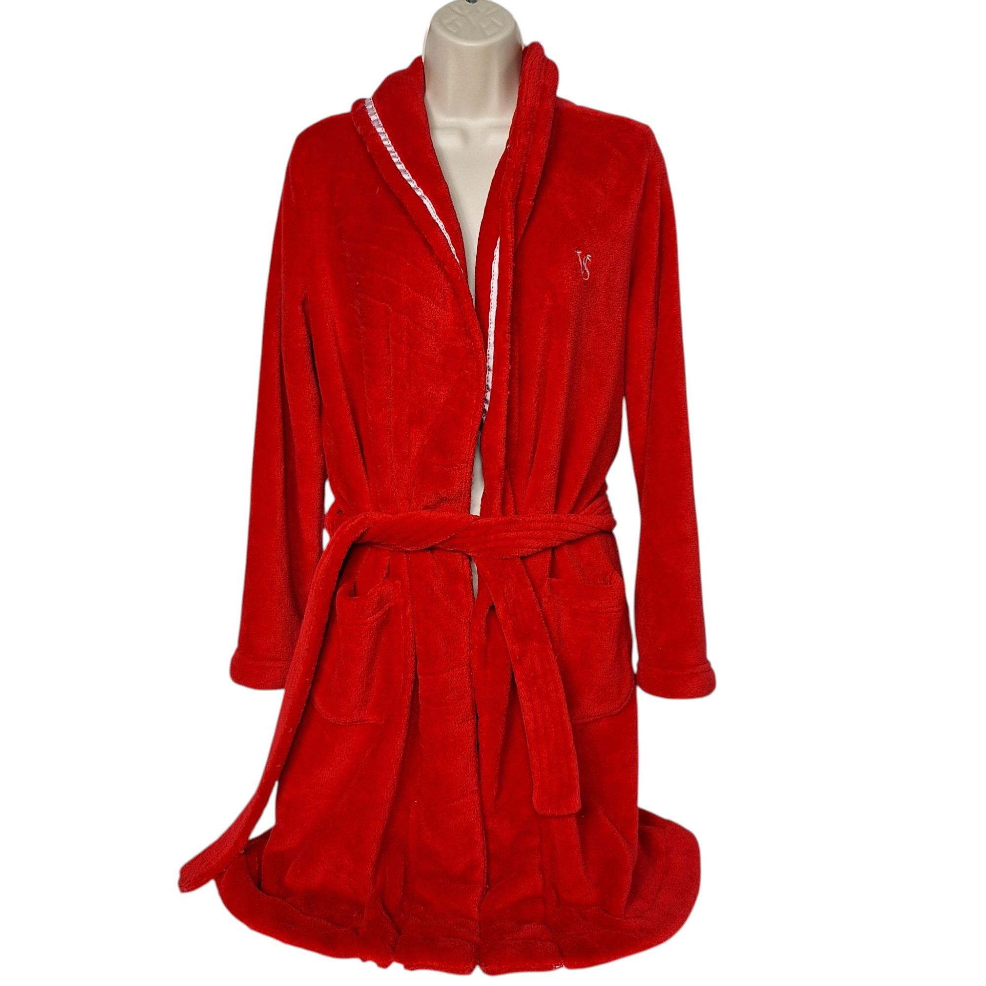 Victoria's Secret Victoria's Secret Robe Small Red Plush Fleece Cozy Soft Loun Size S / US 4 / IT 40 - 1 Thumbnail
