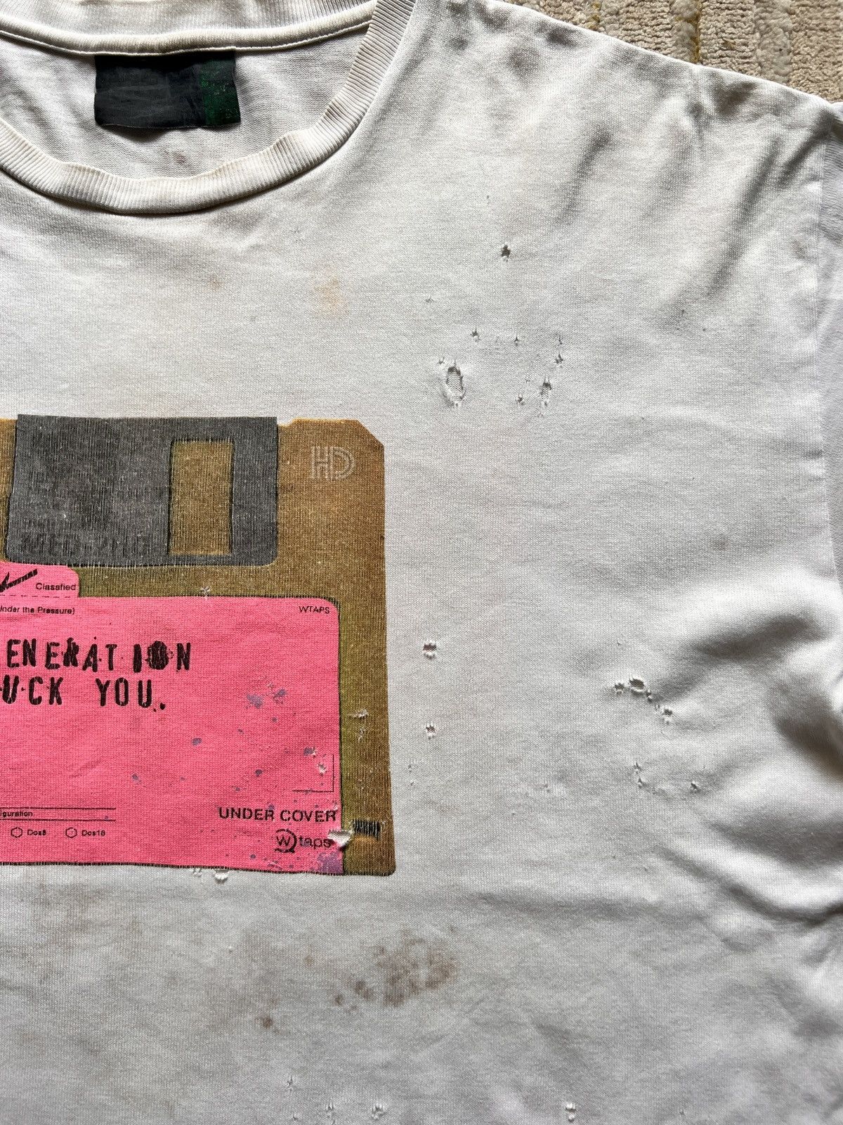 Jun Takahashi Trashed Vtg Undercover GFY x Wtaps “Overload Deadly” Tshirt Size US L / EU 52-54 / 3 - 10 Thumbnail