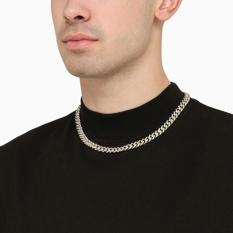Emanuele Bicocchi o1d2blof0225 Size: OS / Crystals Chain Necklace in Silver Size ONE SIZE - 2 Thumbnail