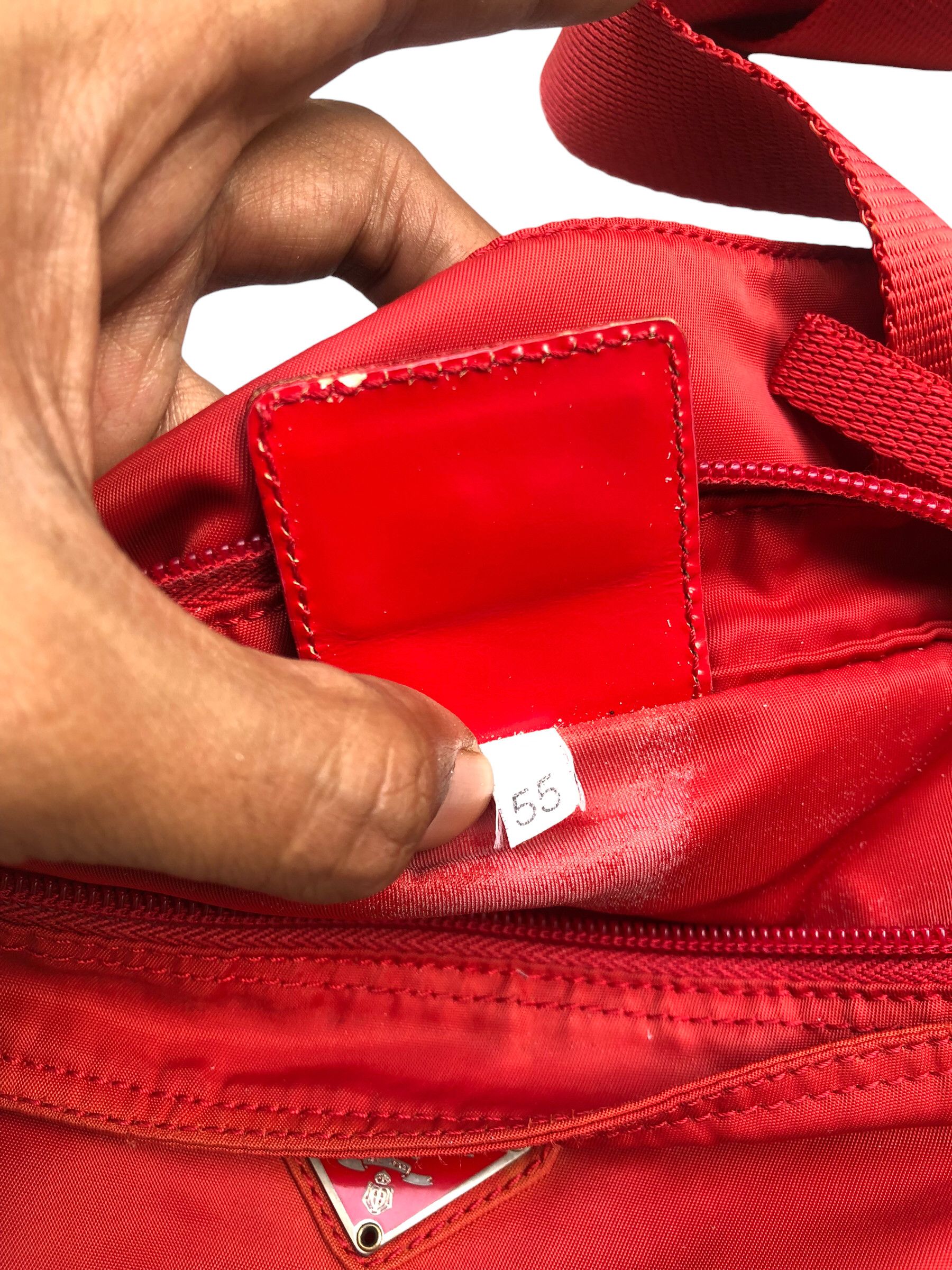 Prada 🔥Authentic PRADA Vintage Red Tessuto Crossbody Bag Size ONE SIZE - 8 Thumbnail
