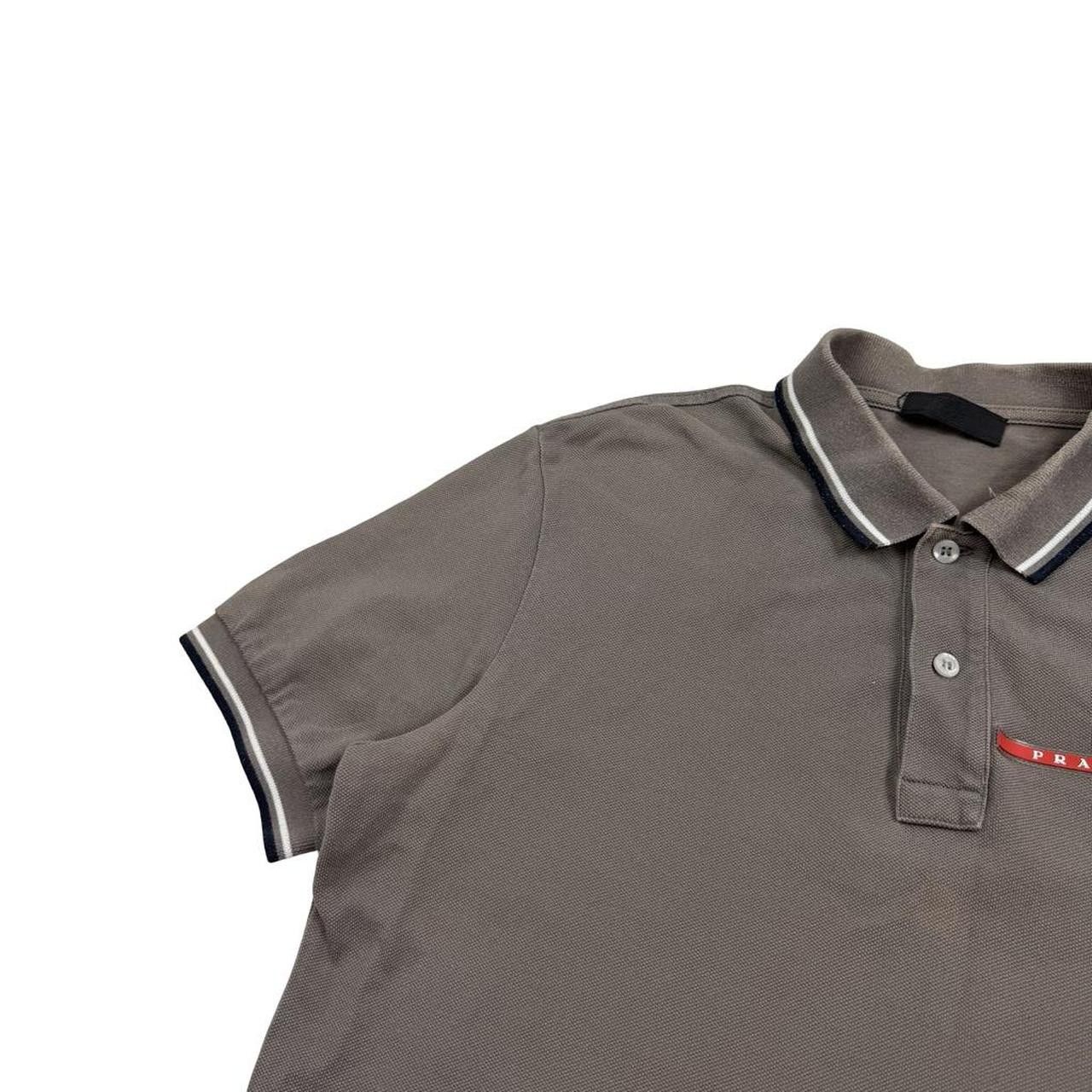 Prada Gray Prada Sport Red Tab Polo Shirt - Medium Size US M / EU 48-50 / 2 - 3 Thumbnail