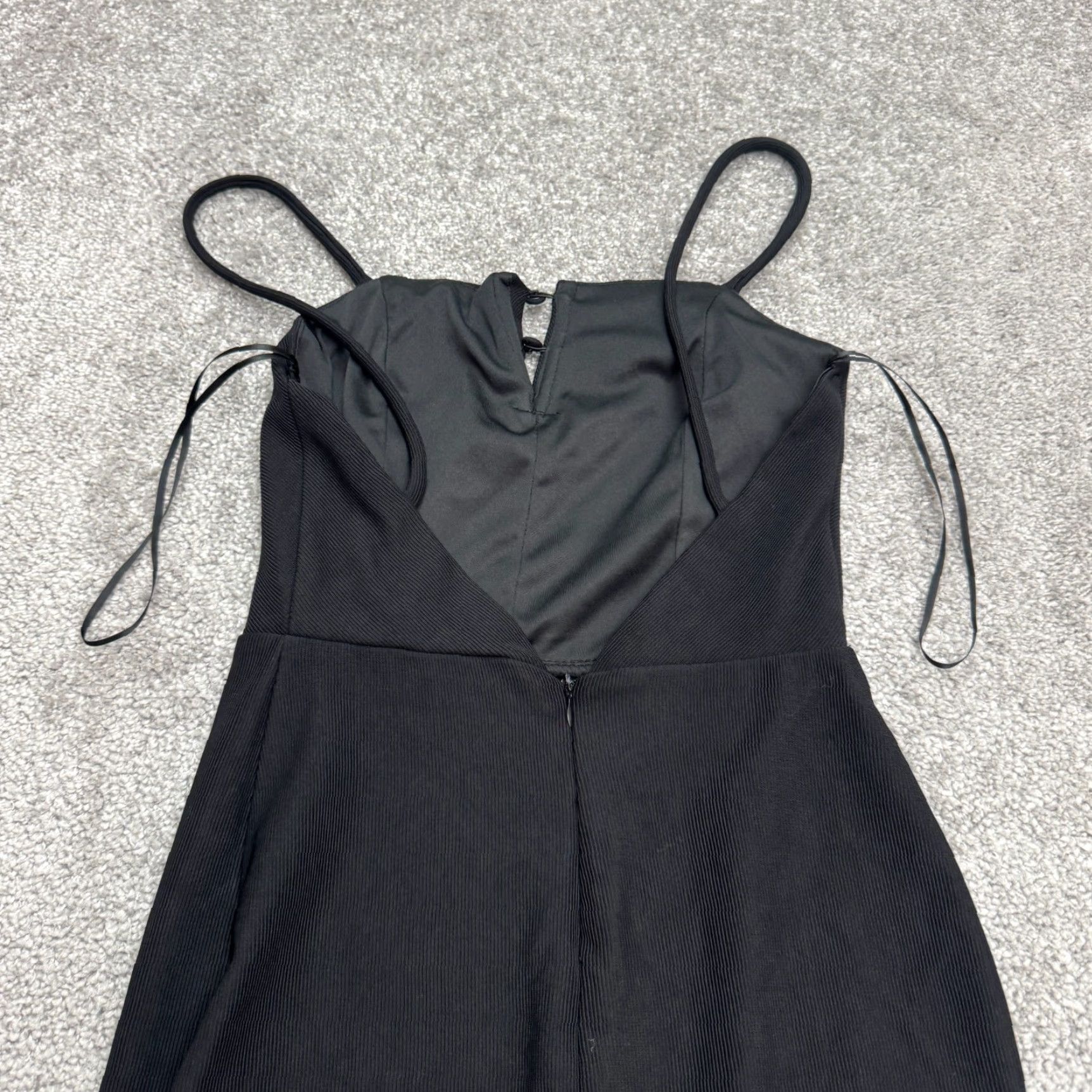 Bershka Bershka Black Night Out Midi Dress Womens Small Button Front Strappy Knit Slip Dress Sleeveless Size S / US 4 / IT 40 - 4 Thumbnail