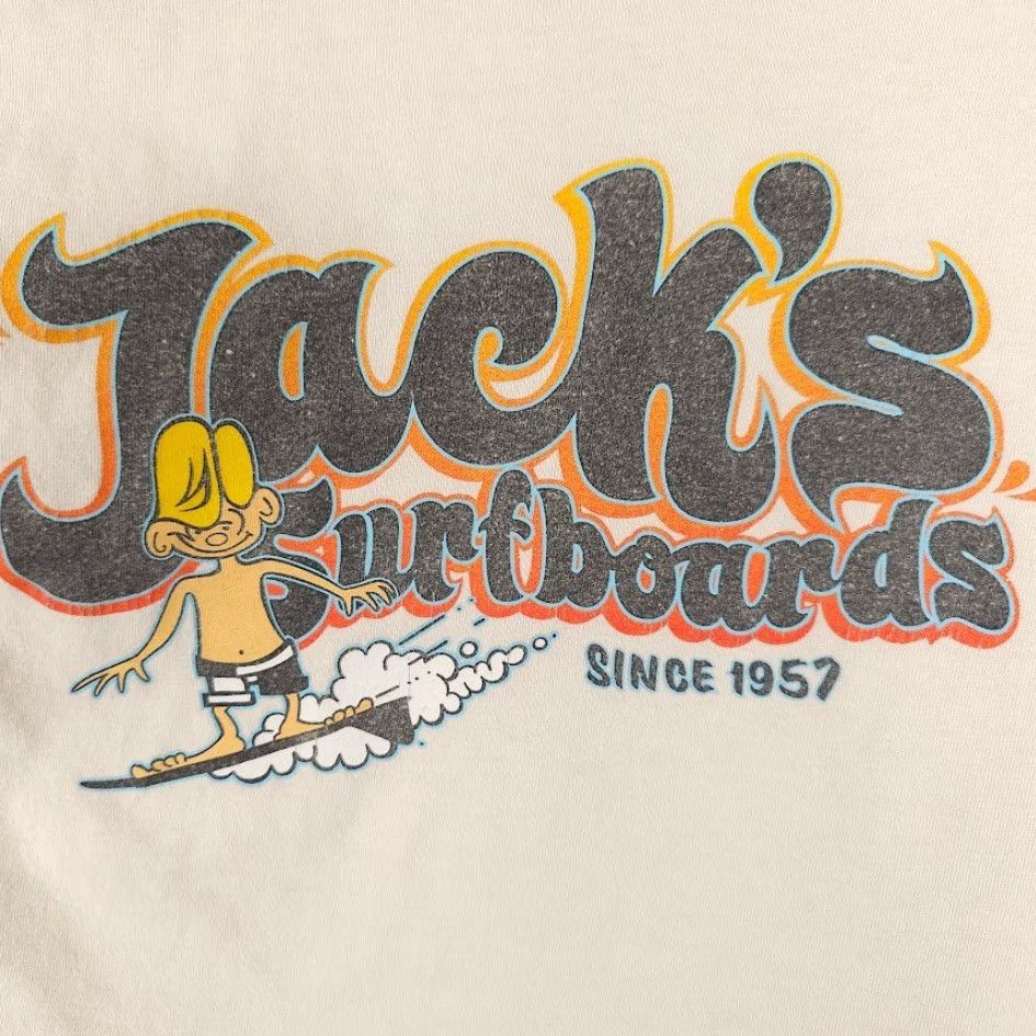 Vintage Jacks Surfboards T Shirt Mens Size Small Beige Surfer Surfing Retro Design California Surf Surfboard Surfer Surfing T-Shirt Men Size US S / EU 44-46 / 1 - 5 Thumbnail