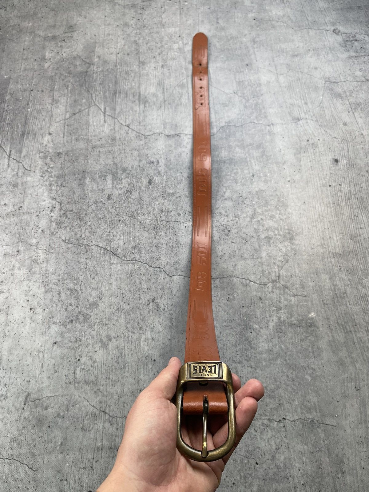 Levi's × Vintage Vintage Levi’s Monogram Leather Belt Size ONE SIZE - 8 Thumbnail