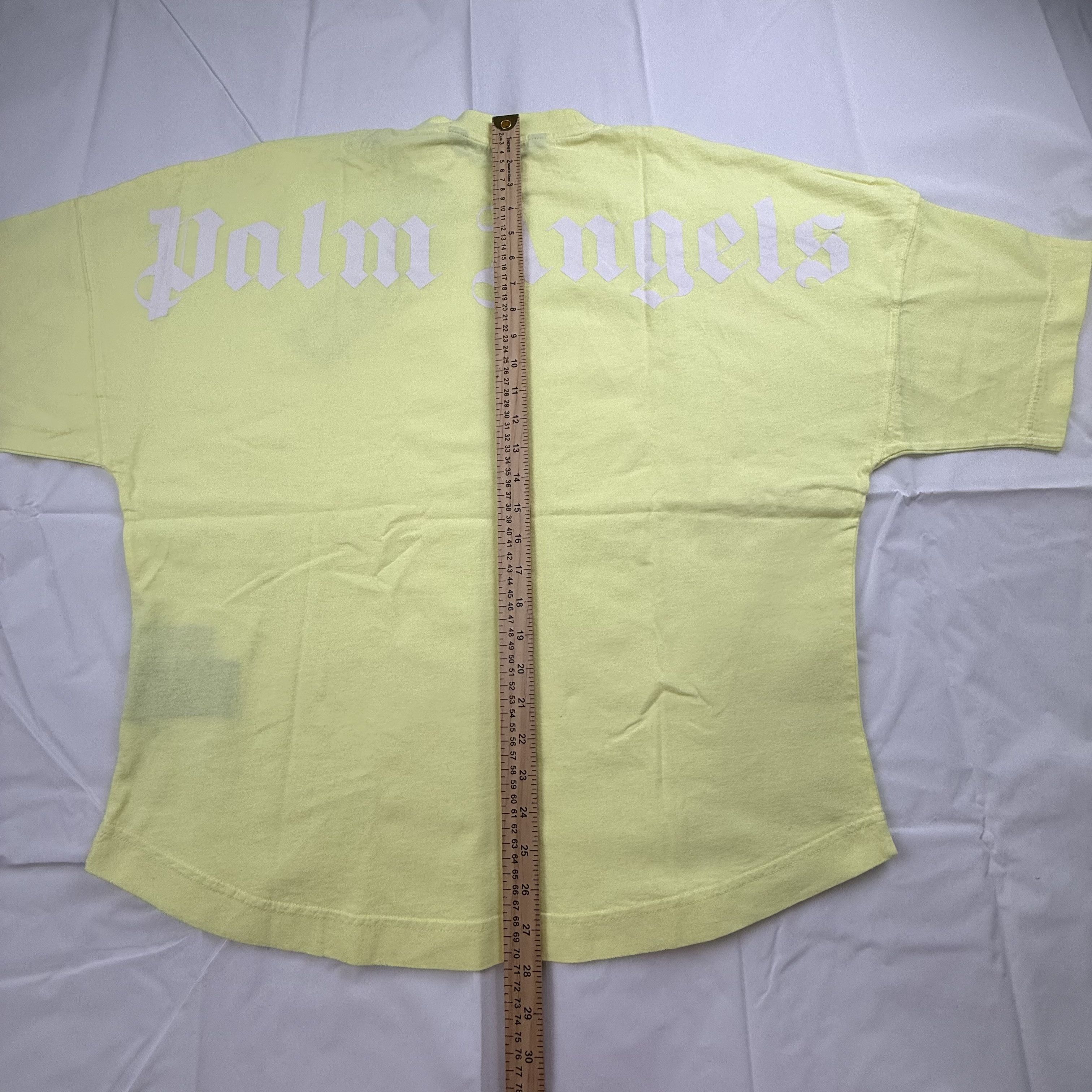 Palm Angels Palm Angels GD Classic Logo Over Tee in "Fluo Yellow" Size US S / EU 44-46 / 1 - 11 Thumbnail