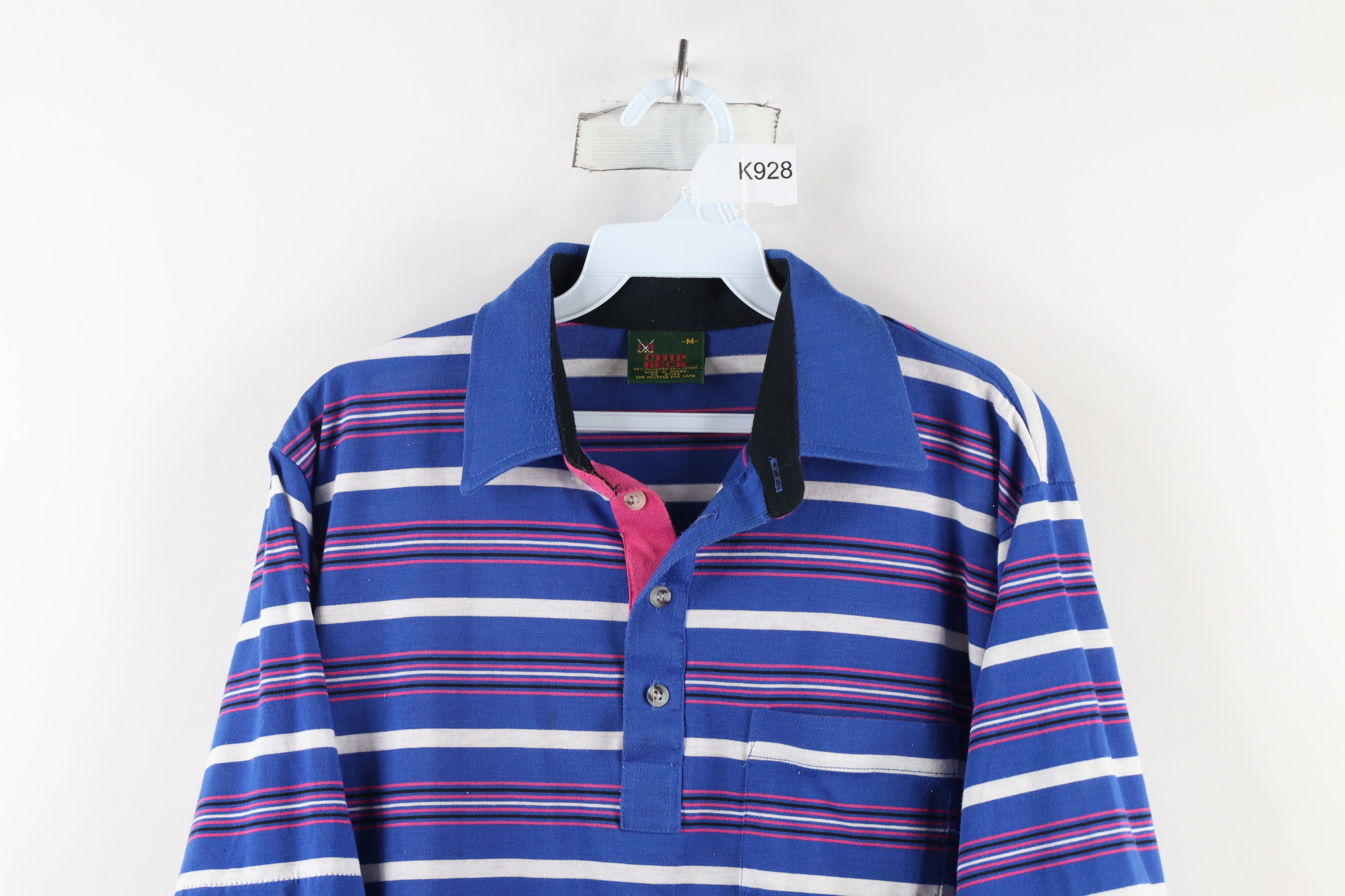 Vintage Vintage 70s Streetwear Striped Knit Collared Golf Polo Shirt Size US M / EU 48-50 / 2 - 2 Thumbnail