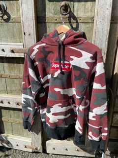Available now! Supreme “Olive Russian Camo” Box Logo Hoodie - XXL