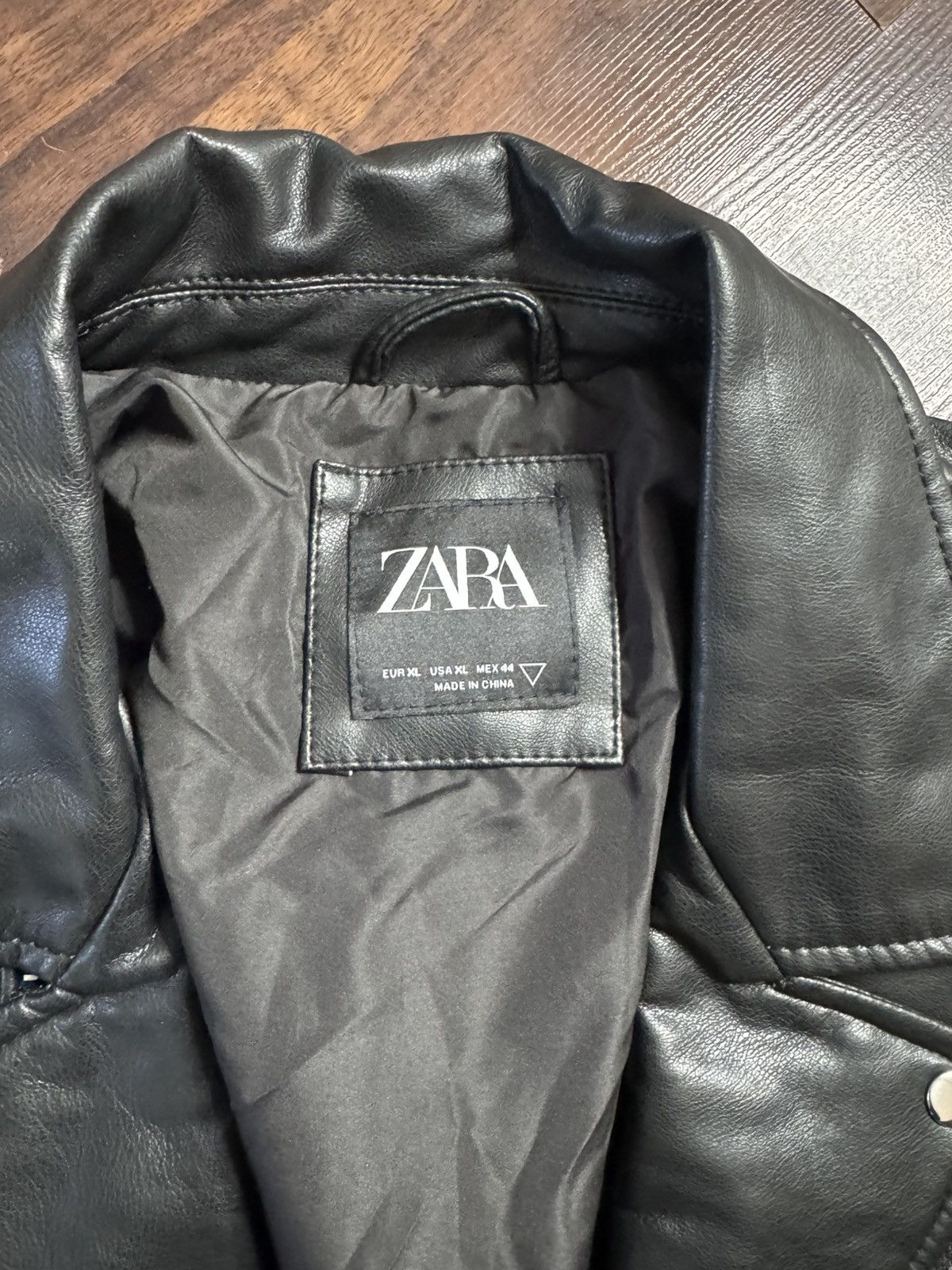Zara ZARA FAUX LEATHER BIKER JACKET Size US XL / EU 56 / 4 - 3 Thumbnail