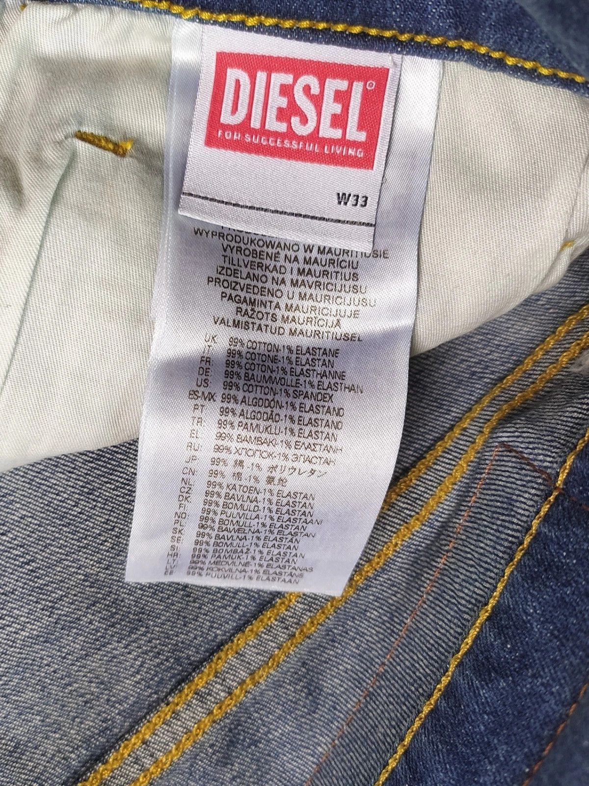 Diesel Diesel D-LUSTER L.32 MENS JEANS T/9962 Size US 33 - 7 Thumbnail
