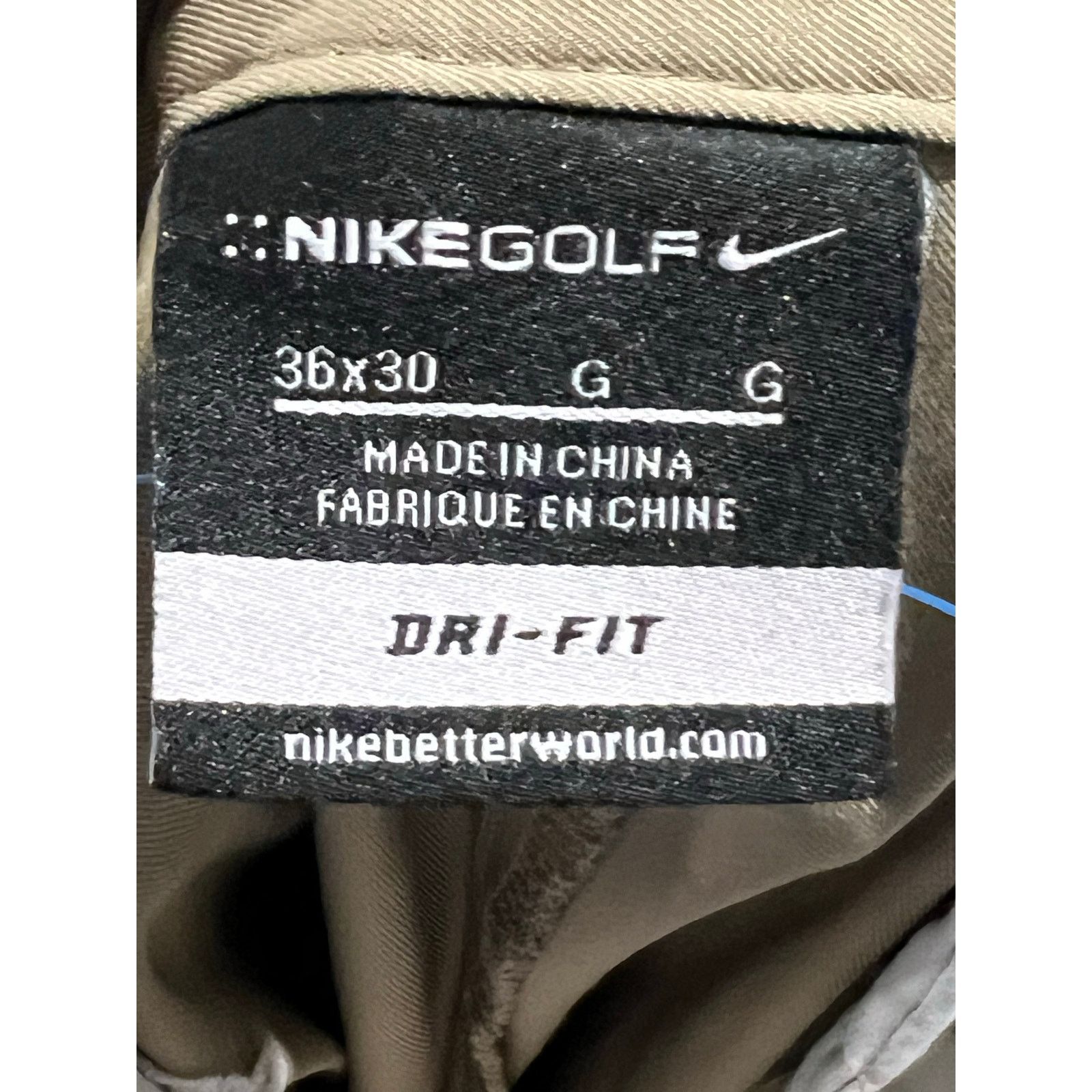 Nike Nike Golf Dri-FIT Pants 36x30 Khaki Flat Front Lightweight Size US 36 / EU 52 - 4 Thumbnail