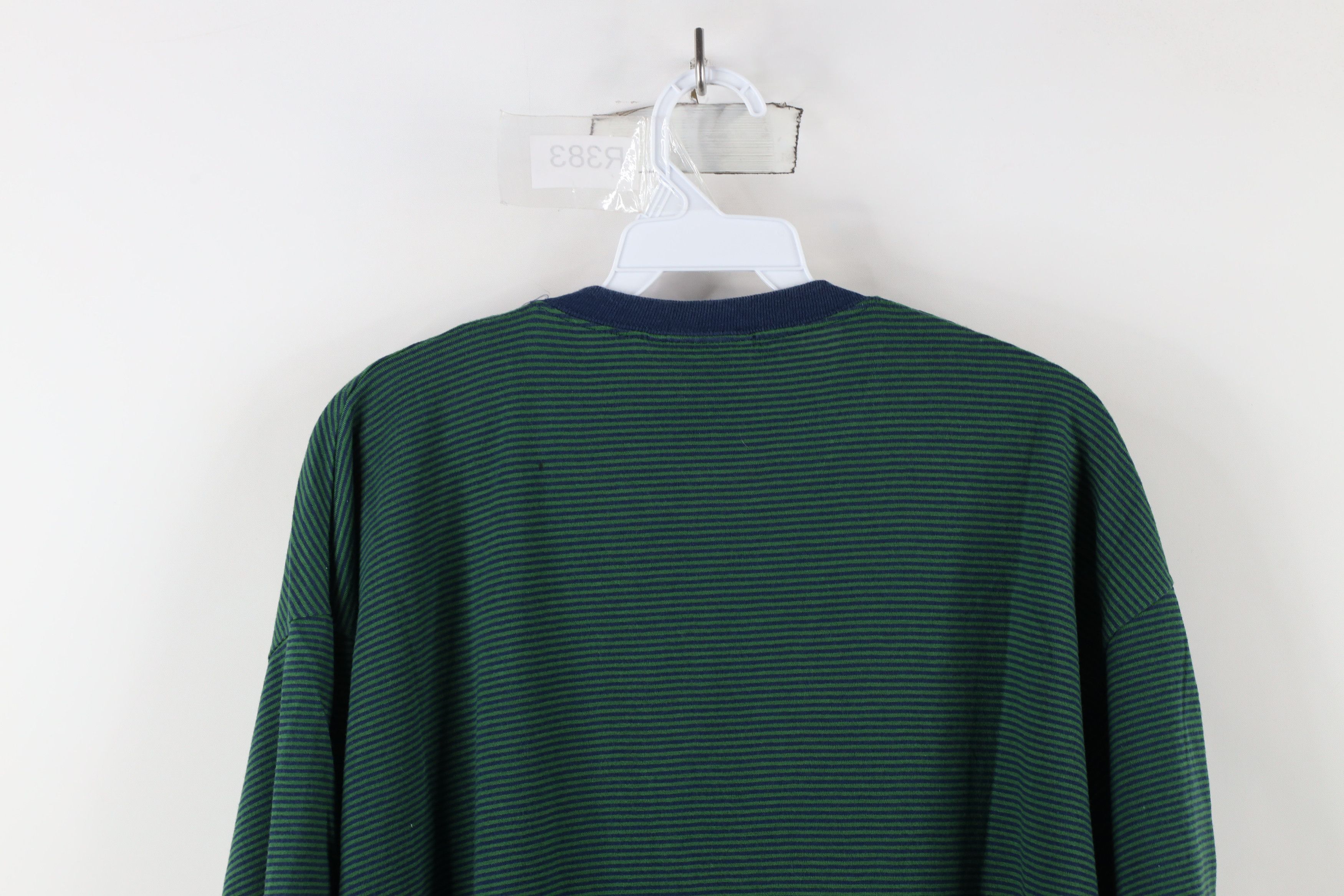 Vintage Vintage 90s Streetwear Striped Short Sleeve T-Shirt Green Size US L / EU 52-54 / 3 - 9 Thumbnail