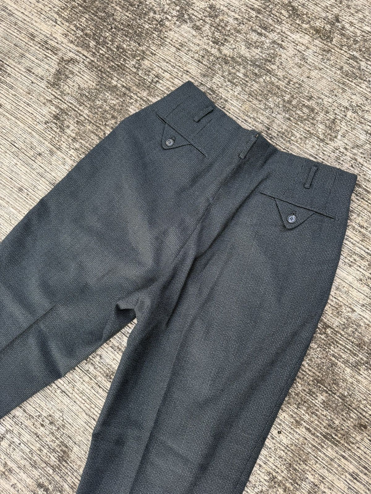 Vintage Vintage 1940s–50s Basket Weave Wool Pleated Trousers Size US 30 / EU 46 - 7 Thumbnail