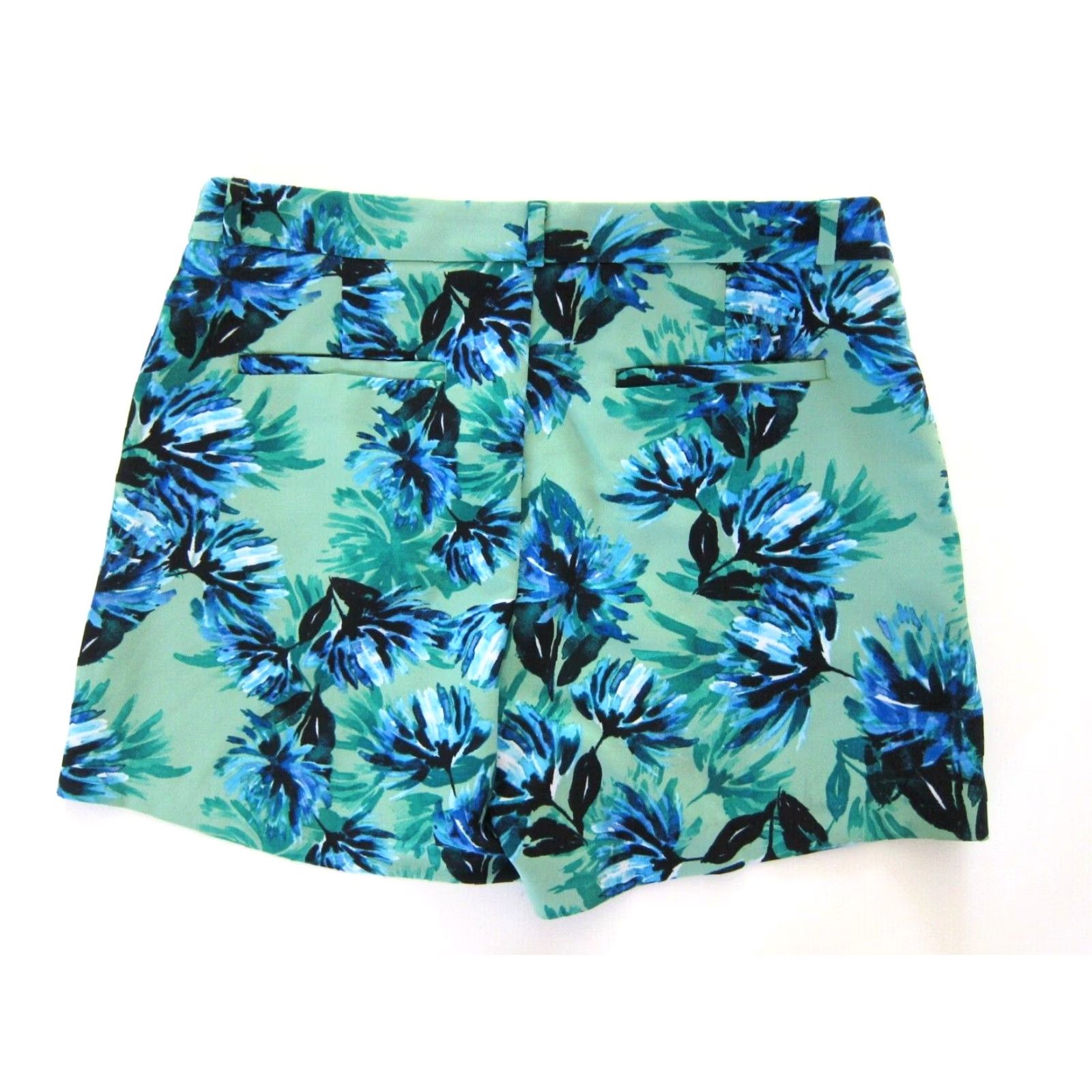 Banana Republic Banana Republic Stretch Green Black Blue Floral Pocket High Rise Chino Short 8 Women XS? Size 30" / US 8 / IT 44 - 2 Thumbnail