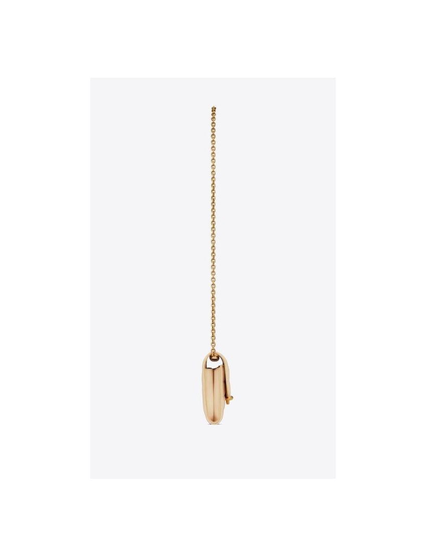 Saint Laurent Paris o1s1wg110924 Size: OS / Le Maillon Chain Wallet in Beige Size ONE SIZE - 3 Thumbnail