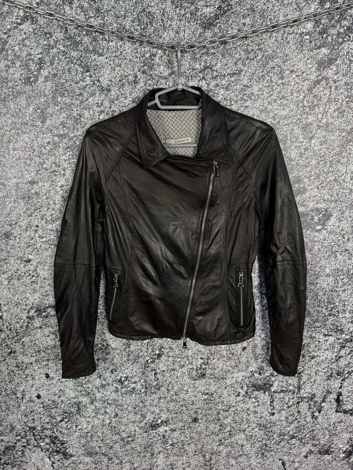 Gimo's Women’s GIMO’S Leather Jacket Italy Luxury Size 46 Size L / US 10 / IT 46 - 1 Thumbnail