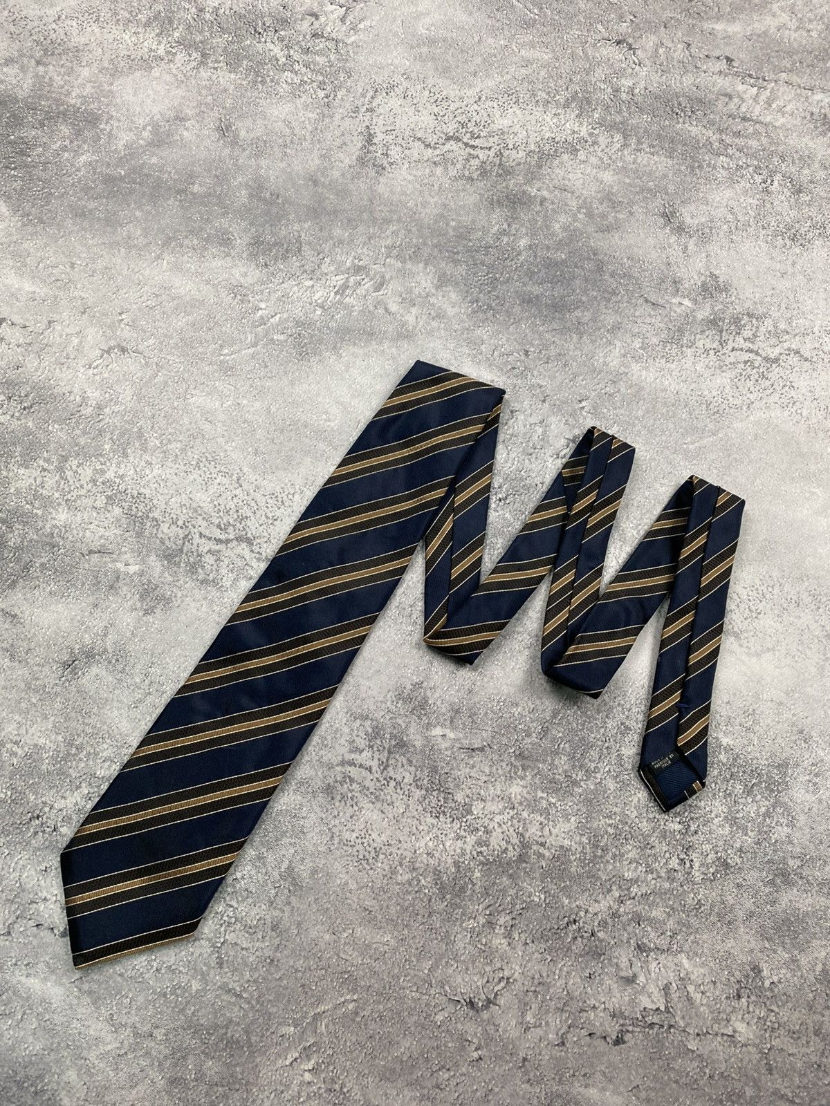 Canali Canali Tie 100% Silk Made In Italy Striped Ties Old Money Size ONE SIZE - 2 Thumbnail