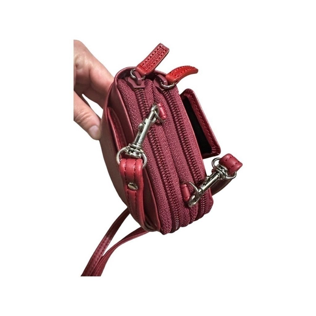 Dockers DOCKERS Genuine Leather Red Crossbody Bag. Size ONE SIZE - 11 Thumbnail