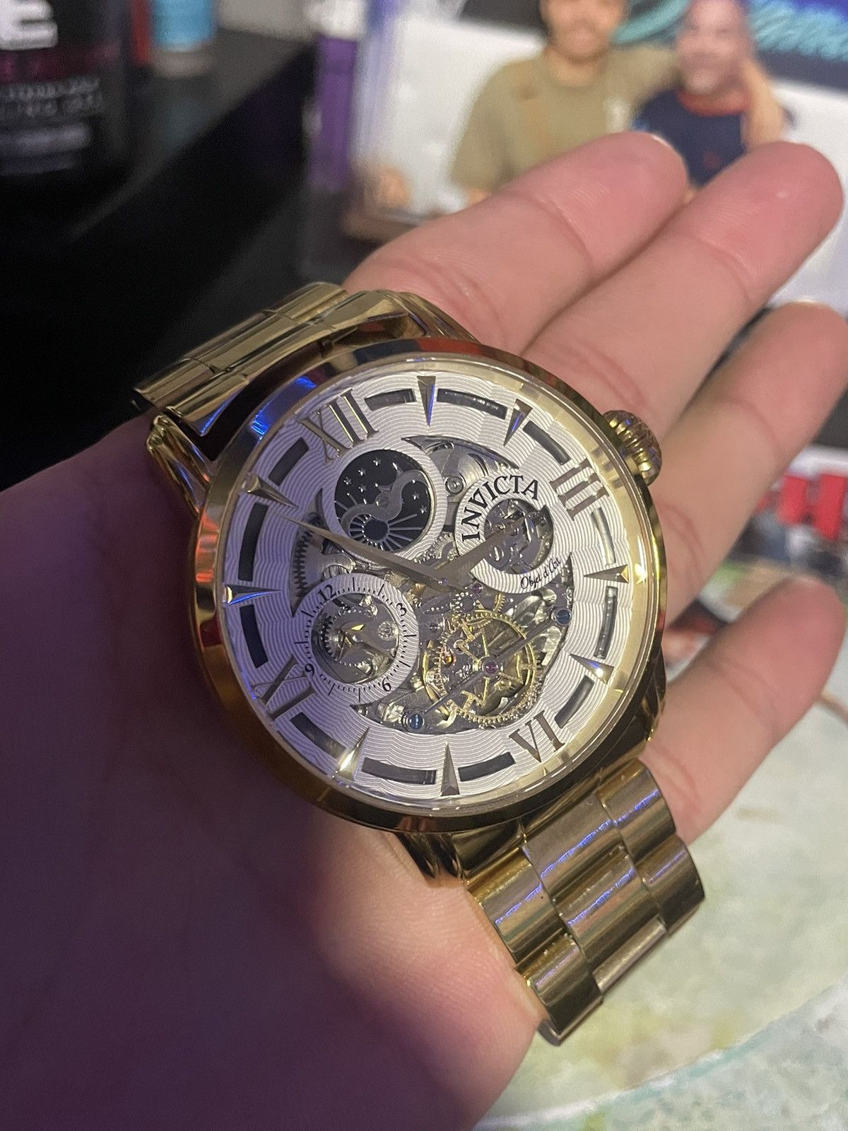Invicta Invicta Men’s Objet D’Art Automatic Skeleton Face Watch Size ONE SIZE - 6 Thumbnail