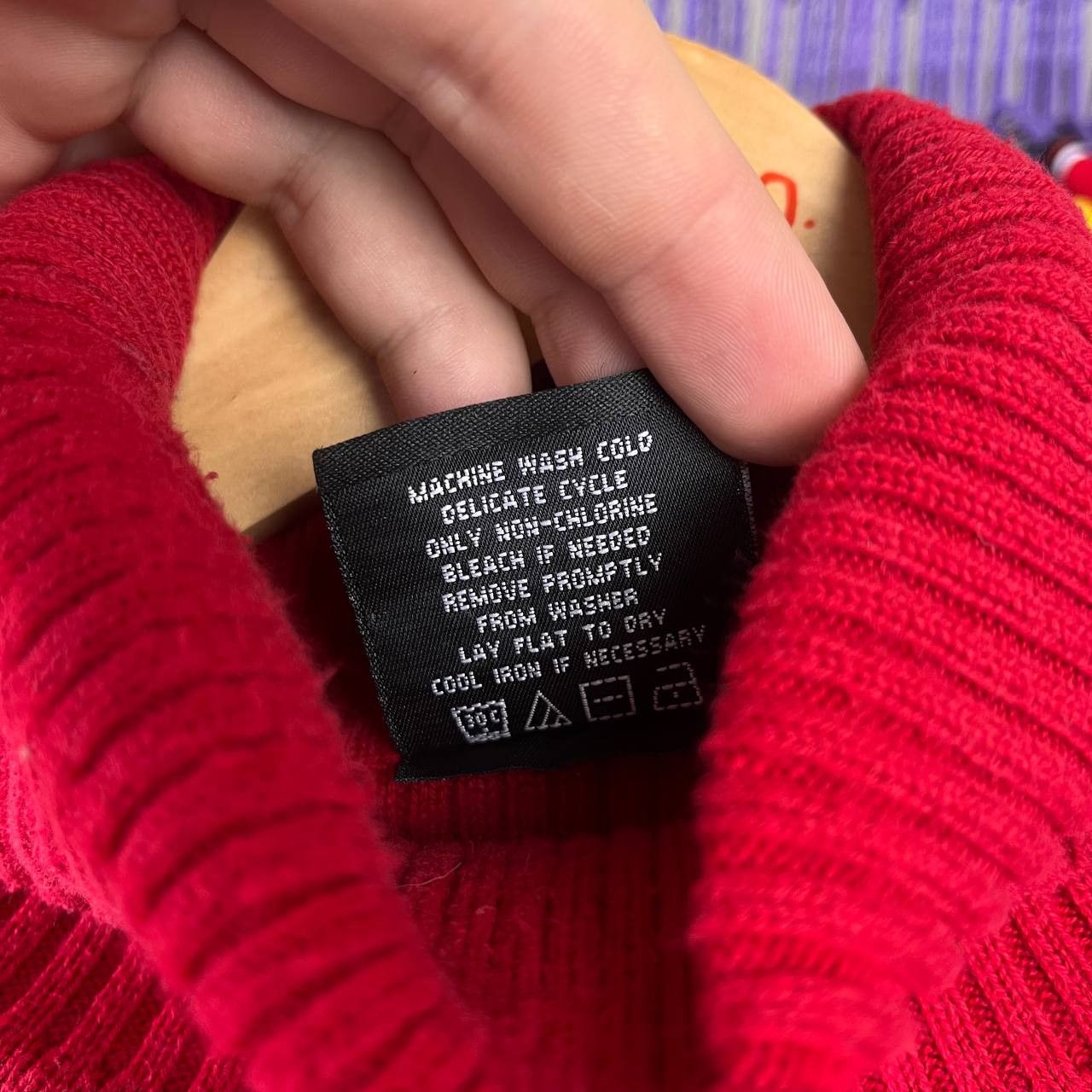 Polo Ralph Lauren 90s Polo Jeans Co Ralph Lauren Red Knit Turtleneck Sweater Size US XL / EU 56 / 4 - 10 Thumbnail