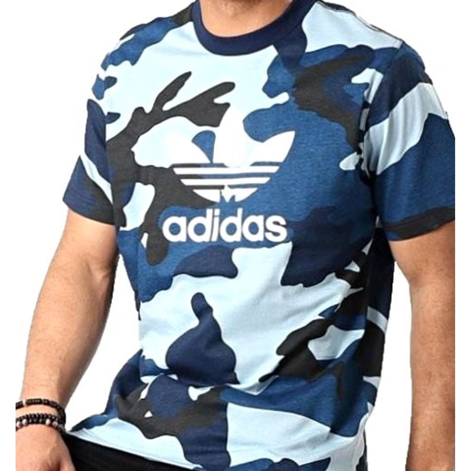 Adidas Adidas Originals Camo Print T-Shirt Men XL Crew Neck Casual Size US XL / EU 56 / 4 - 2 Thumbnail
