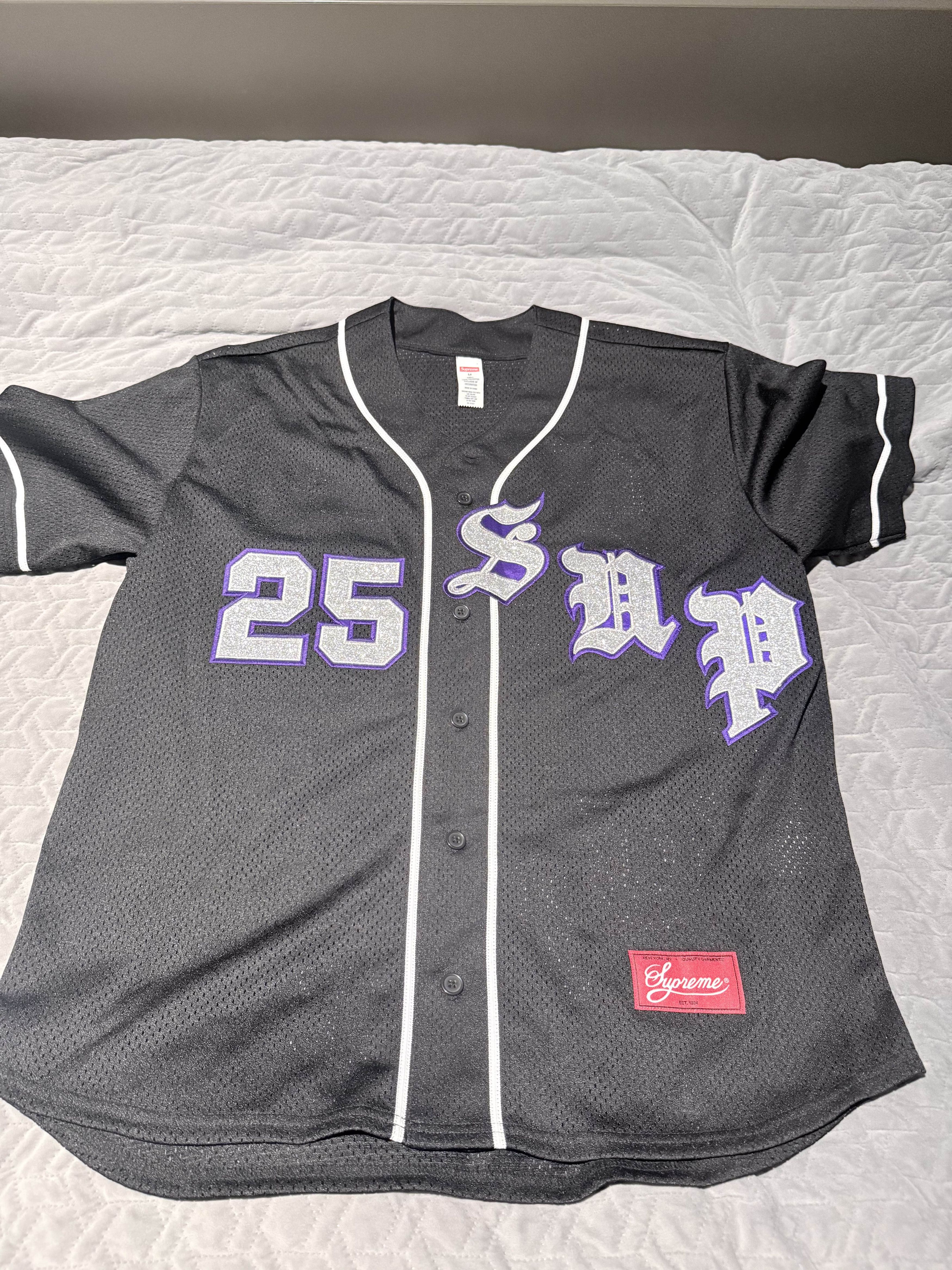 Supreme Supreme Chosen One Baseball Jersey Black size Medium | Grailed