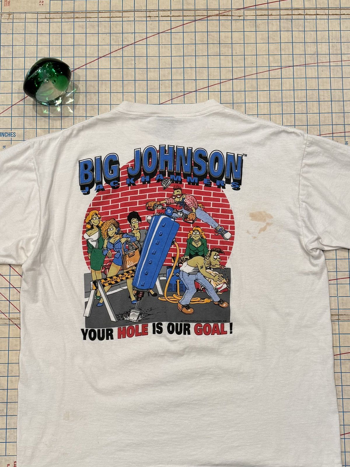 Vintage Vintage Big Johnson Jackhammers Humor Graphic Tee Used XL Size US XL / EU 56 / 4 - 3 Thumbnail