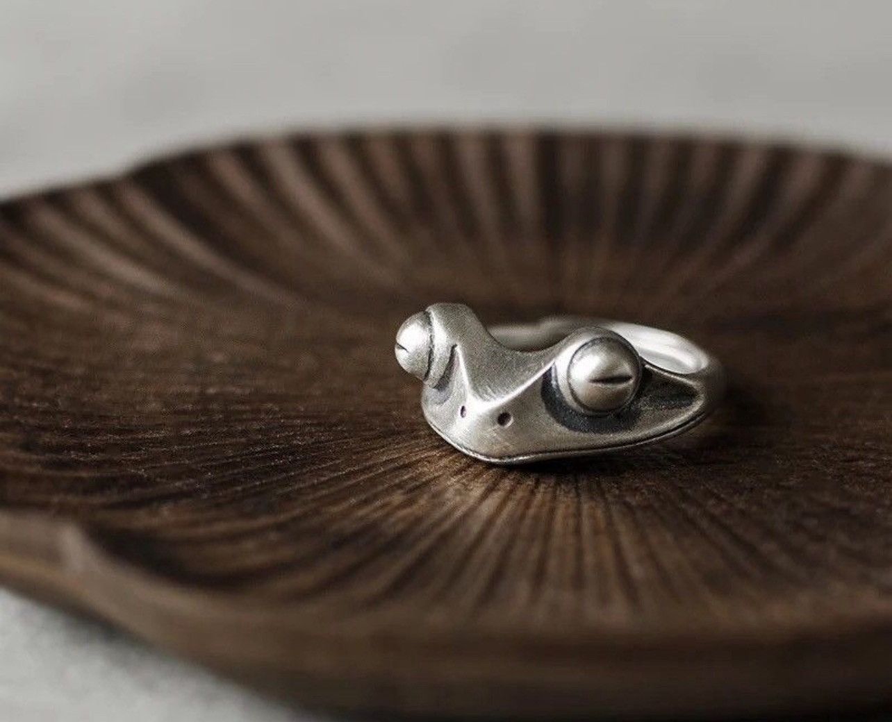 Jewelry × Vintage Pure Silver 925 Sterling Frog Adjustable Rings Size ONE SIZE - 3 Thumbnail