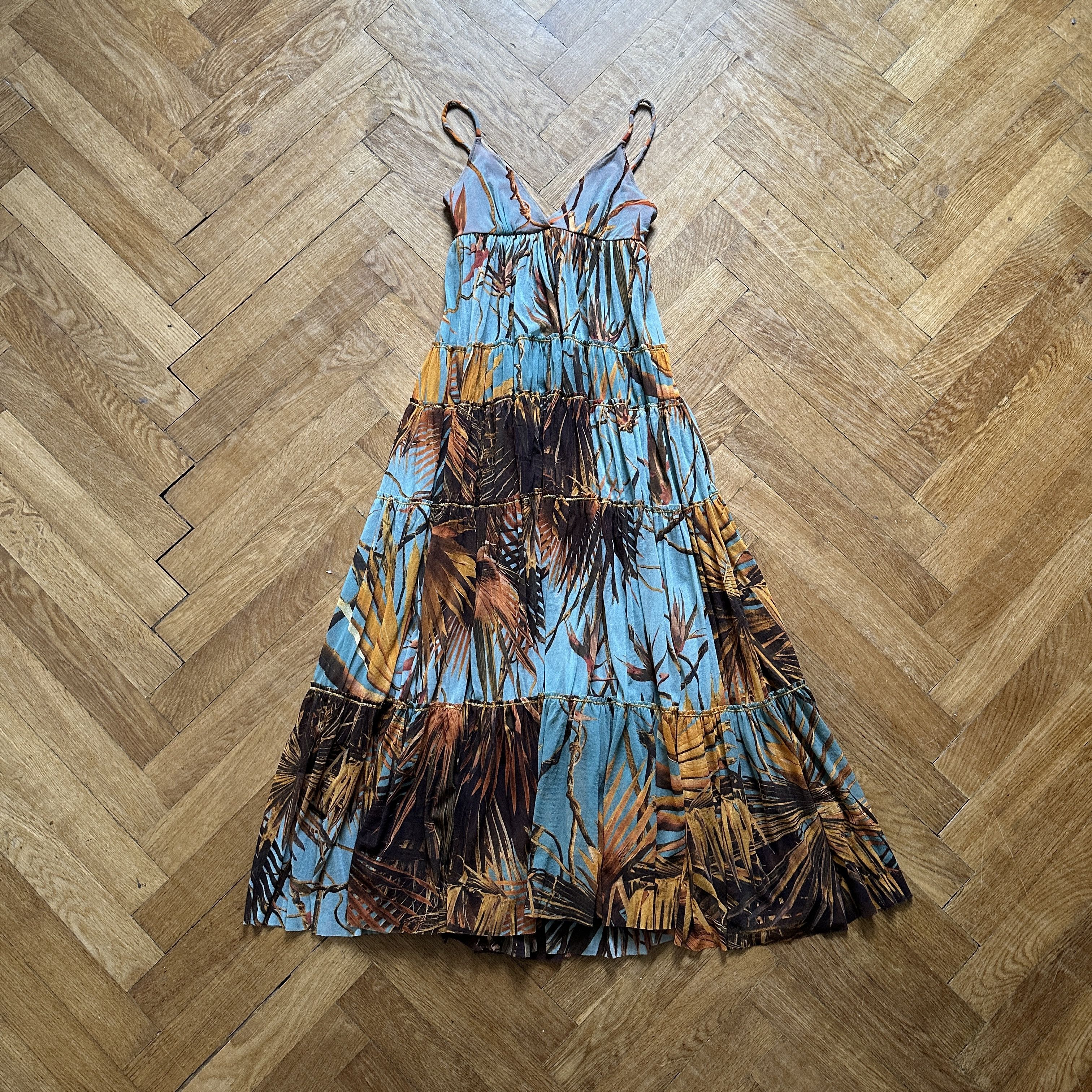 Jean Paul Gaultier Soleil 2000s Layered Palm Printed Mesh Dress Size M / US 6-8 / IT 42-44 - 1 Thumbnail