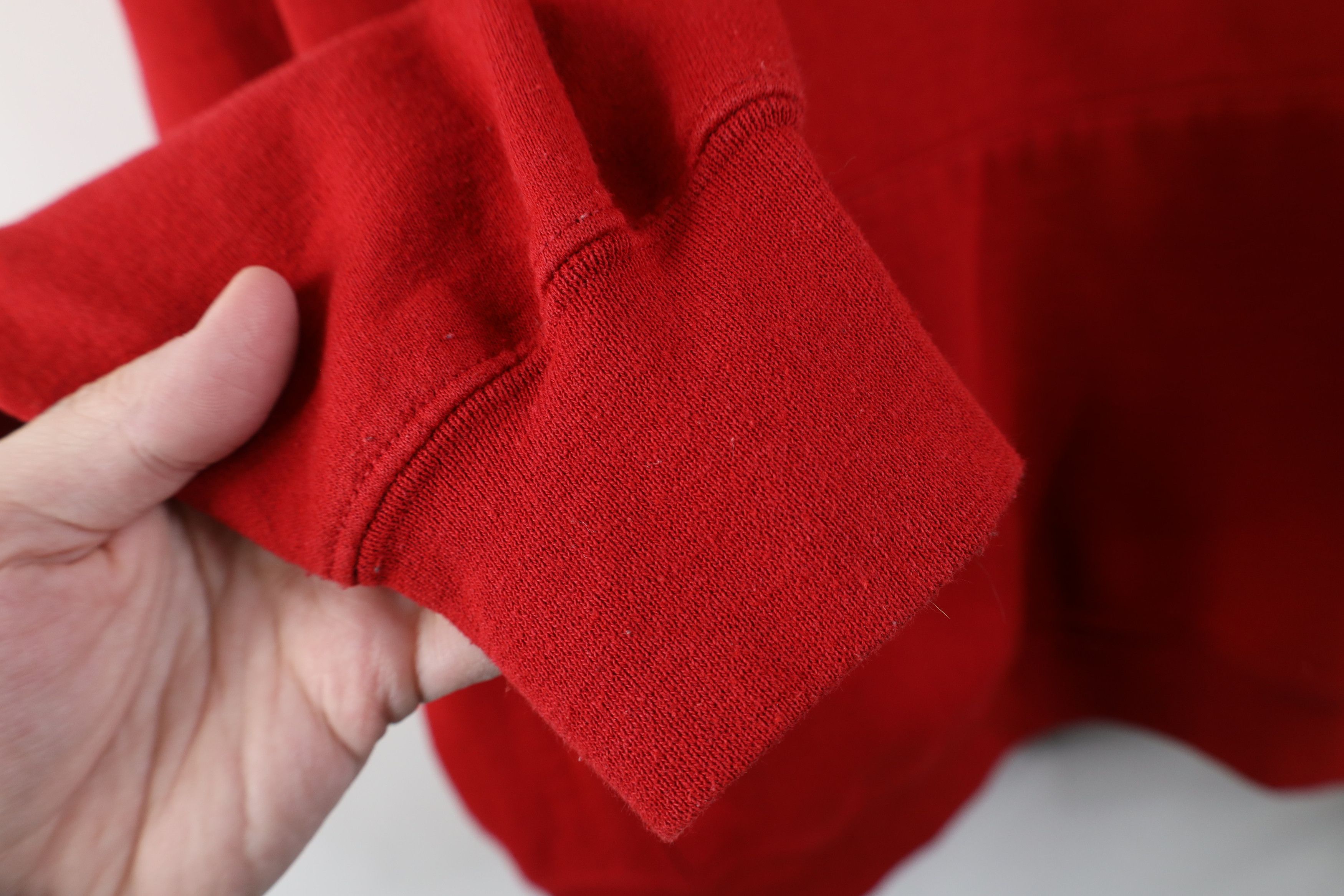 Adidas Vintage Y2K Adidas Blank Heavyweight Hoodie Sweatshirt Red Size US L / EU 52-54 / 3 - 7 Thumbnail