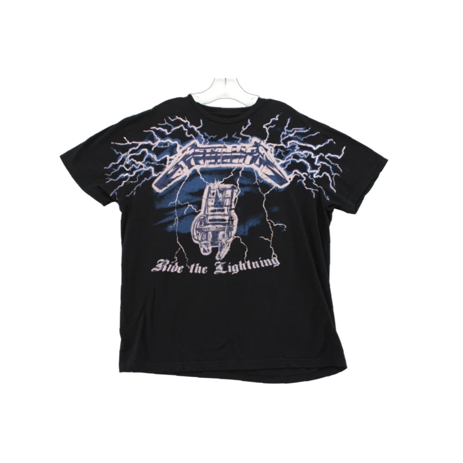 Vintage Metallica Ride The Lightning Big Graphic T Shirt XL Black Modern Heavy Metal Size US XL / EU 56 / 4 - 1 Thumbnail