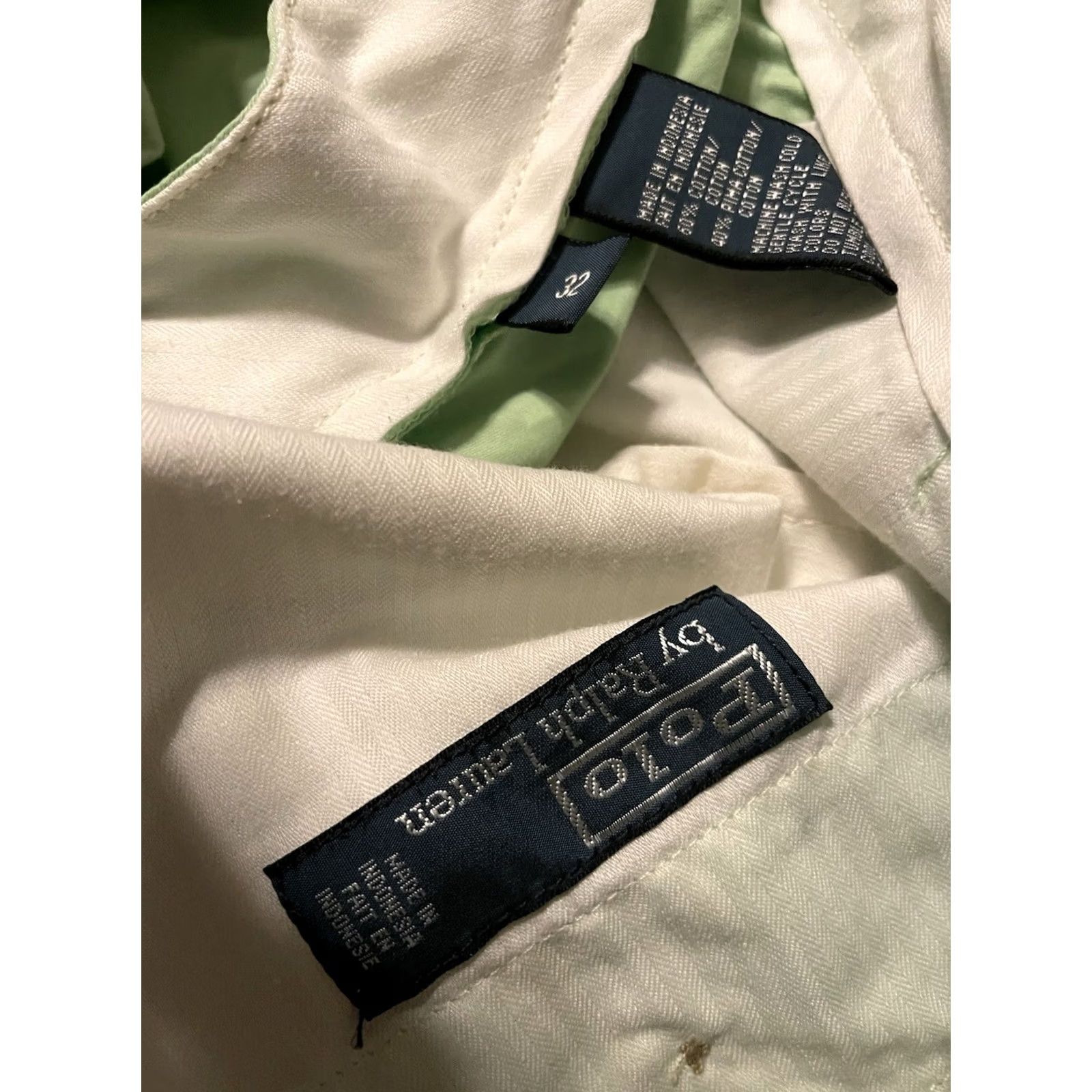 Polo Ralph Lauren Polo Ralph Lauren Chino Shorts 9" - Men's 32 Pastel Green Pima Cotton Summer Casual Vintage No Size US XS / EU 42 / 0 - 4 Thumbnail