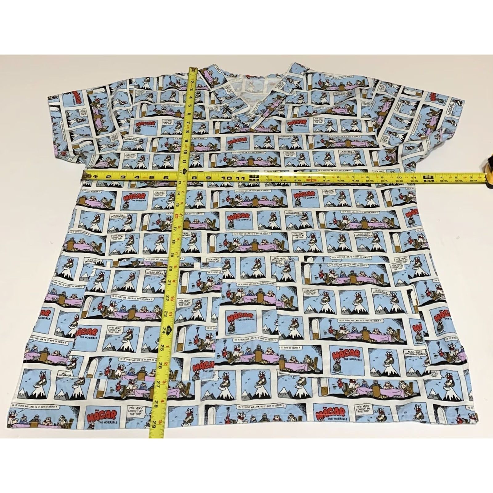 Haggar Hagar The Horrible Scrub Top Unisex L Size Multi-Color Medical Shirt Size US L / EU 52-54 / 3 - 3 Thumbnail