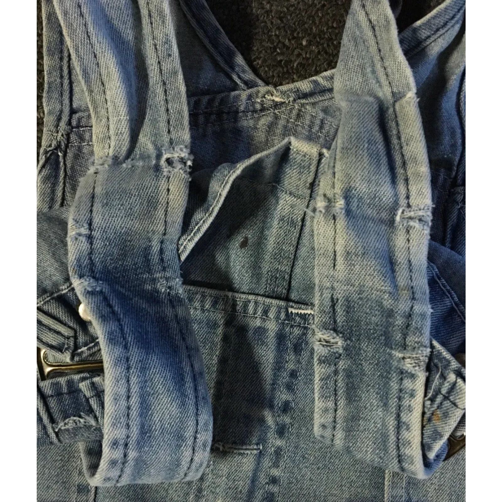 Sears Vtg 70s Sears Overalls Denim Distressed 34 USA Biker Punk Grunge Trucker 80s 90s Rock USA Mens Jeans Size US 34 / EU 50 - 6 Thumbnail