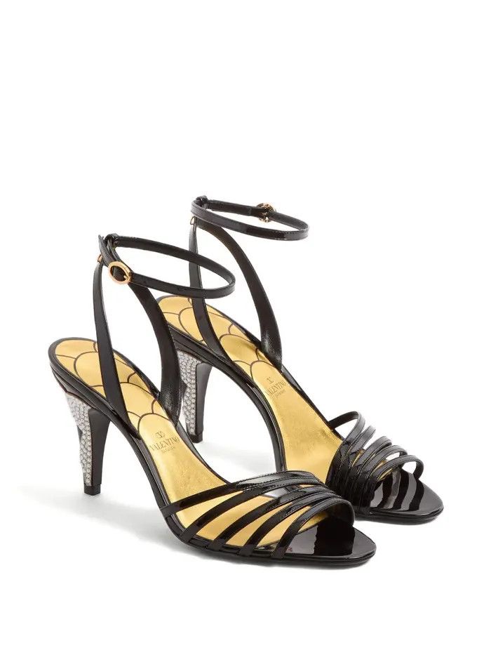 Valentino os11x0326 85mm Ladycrush Leather Sandals in Black Size US 6 / IT 36 - 2 Thumbnail