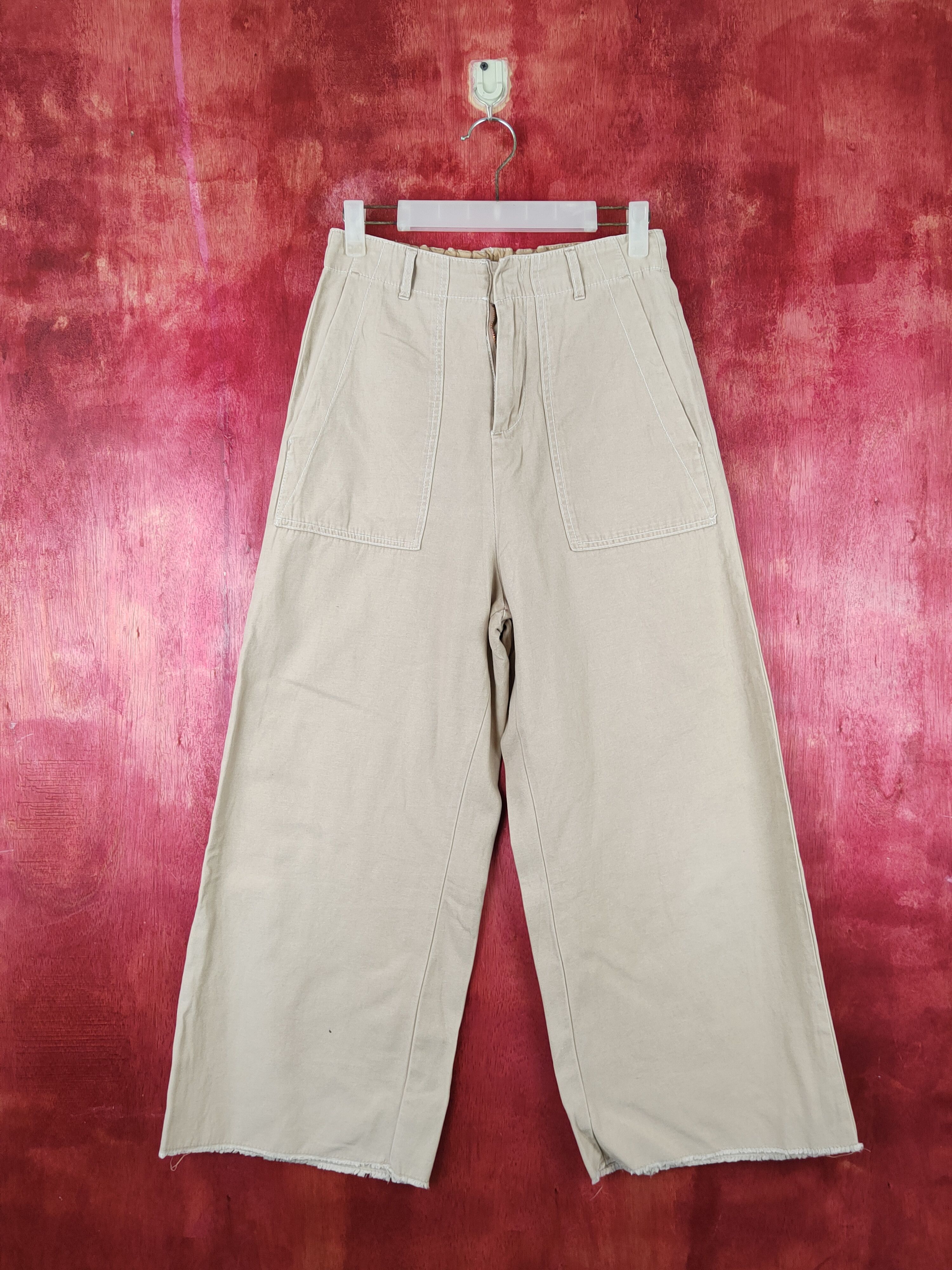 image of Ciaopanic Typy Beige Palazo Casual Pants S1438, Women's (Size 26)