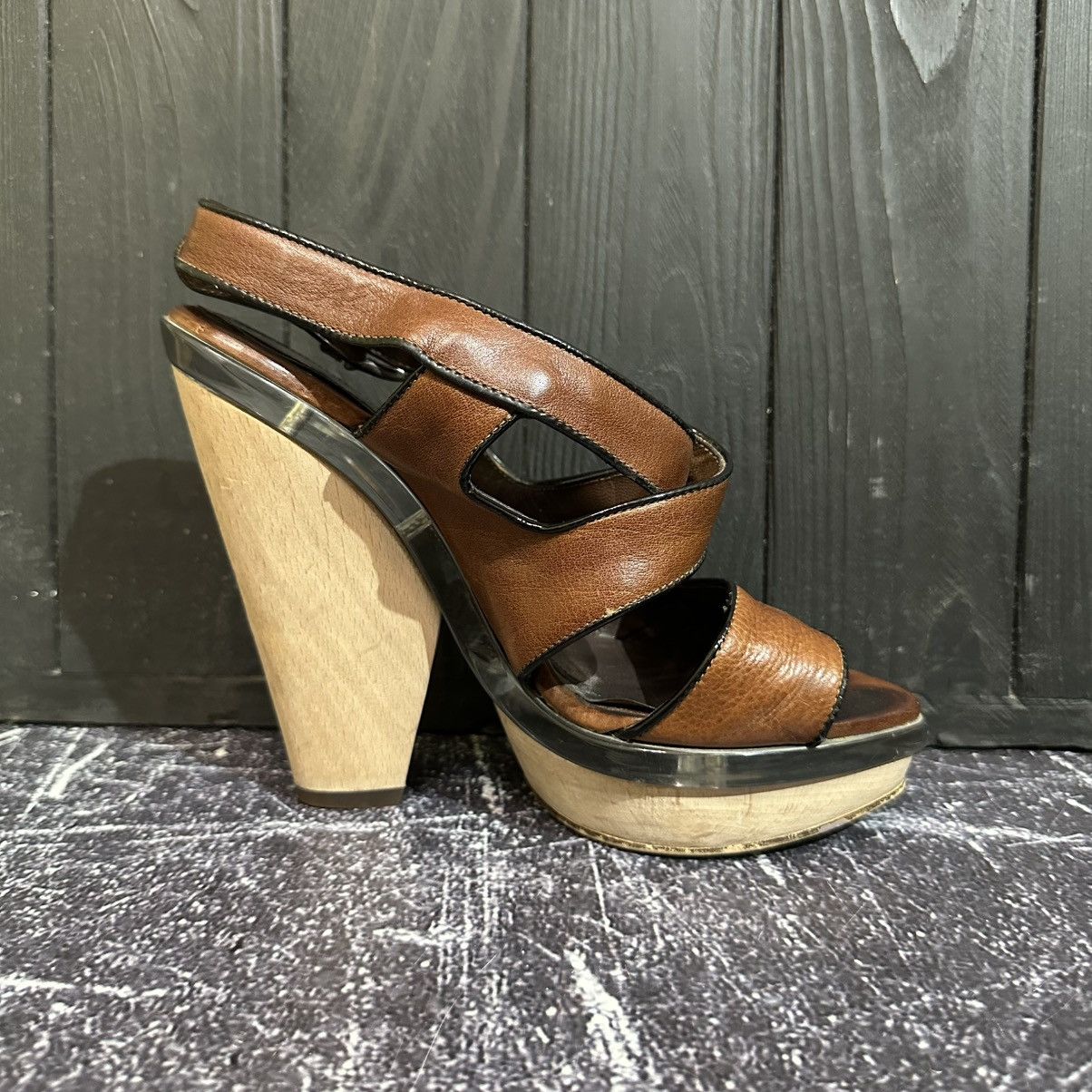 Marni Marni Women’s Leather Slingback Sandals Heels Size 38 Size US 8 / IT 38 - 8 Thumbnail