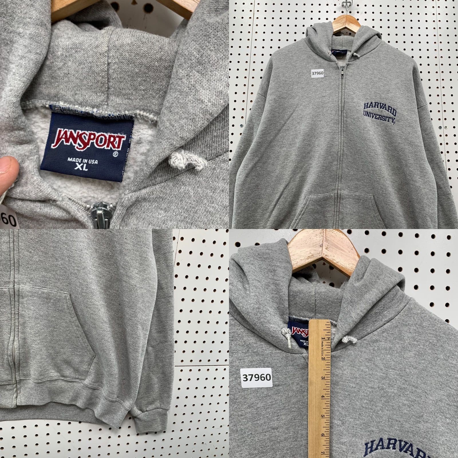 Jansport VINTAGE Harvard University Hoodie Zip Sweatshirt Mens XL Gray JanSport 90s University Full Zip Sweatshirt Mens XL Gray 90s Harvard University Size US XL / EU 56 / 4 - 8 Thumbnail