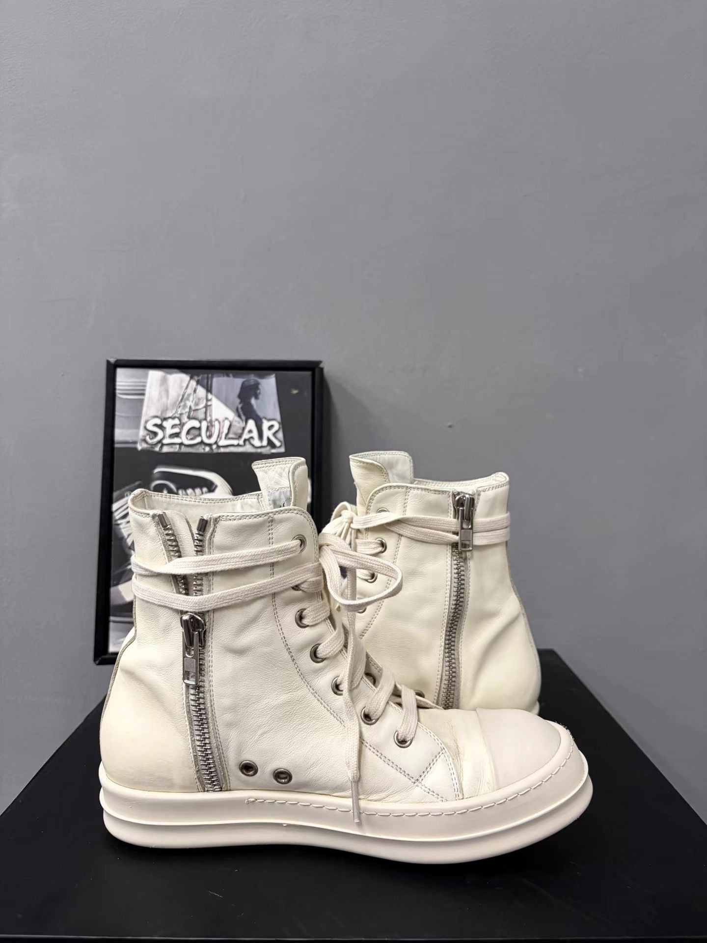 Rick Owens Rick Owens Mainline White High-Top Big Converse K34 Size US 9 / IT 39 - 6 Thumbnail