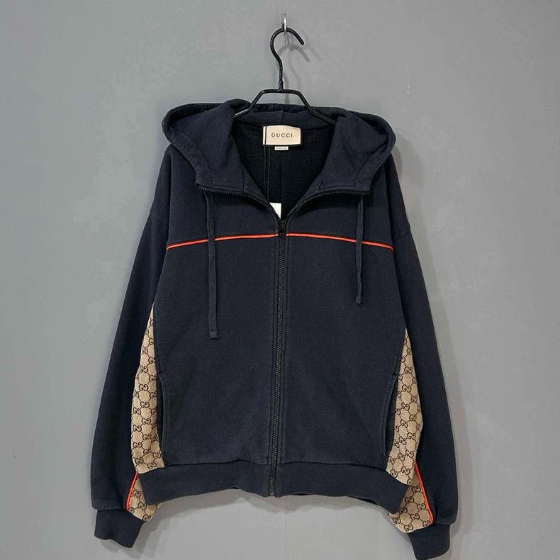 Gucci New old-fashioned stitching zipper jacket