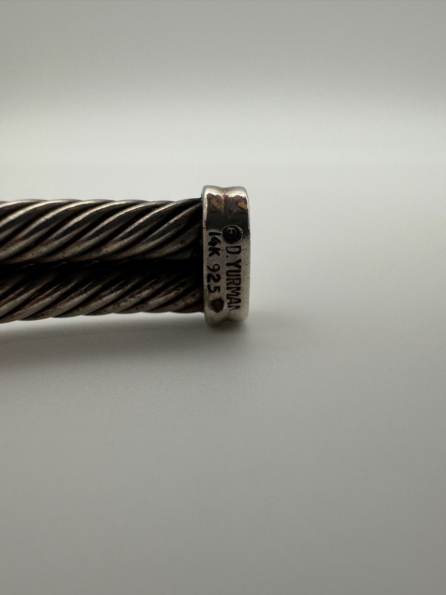 David Yurman David Yurman "X" Cable Collar Silver/14K Gold Necklace Size ONE SIZE - 4 Thumbnail
