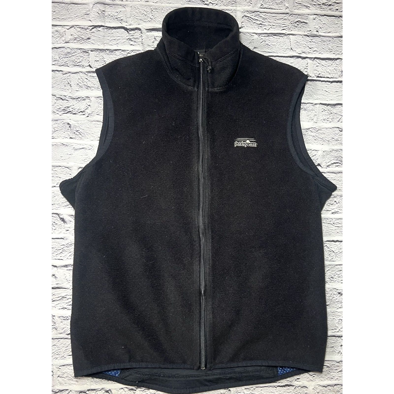 Patagonia VINTAGE Patagonia Flyer USA Cycling Vest Mens S Black Windbreaker Vest / Regular Fit / Zip Pockets / Fleece Lining Size US S / EU 44-46 / 1 - 2 Thumbnail
