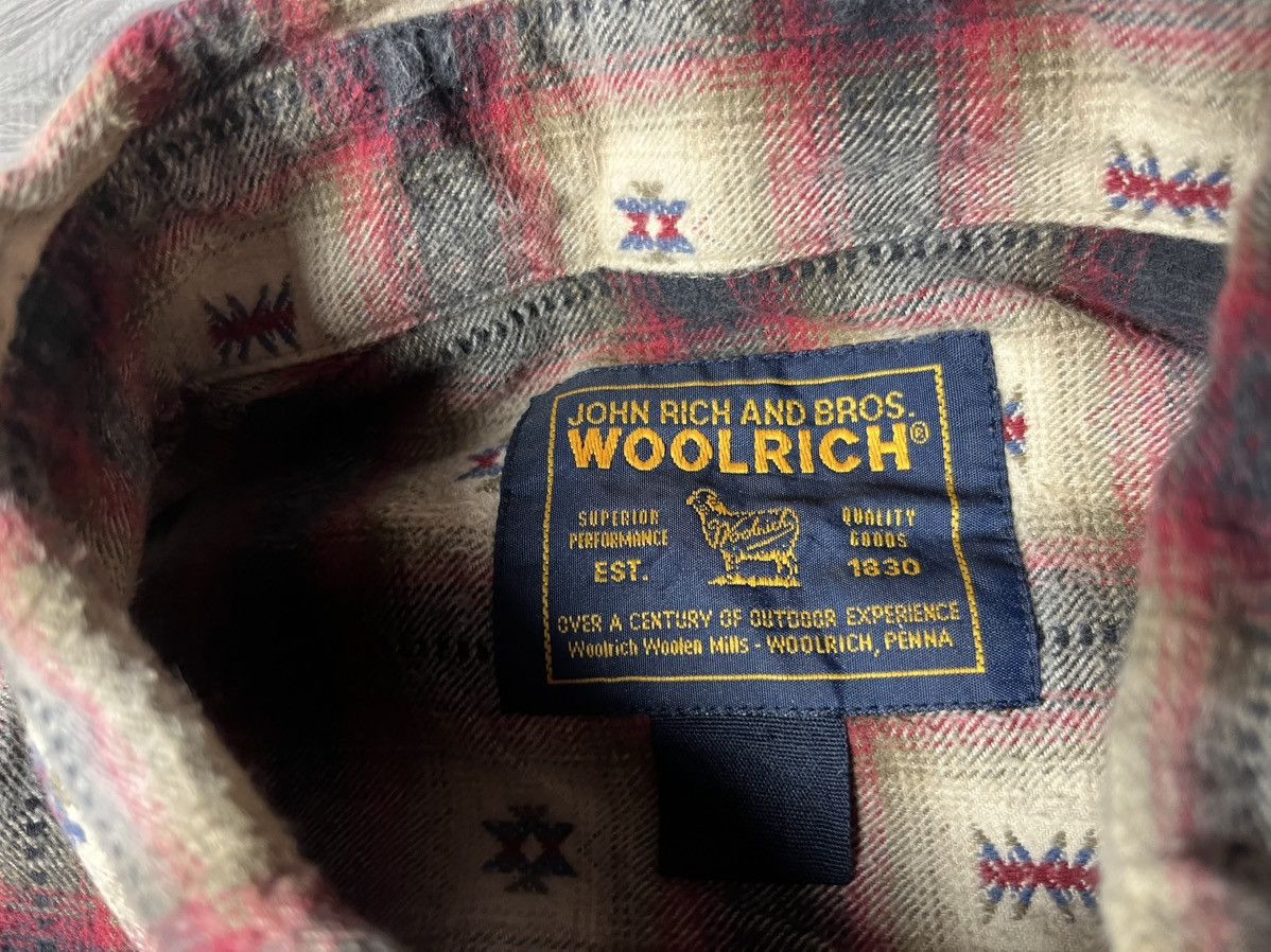 Woolrich Woolen Mills Woolrich John Rich And Bros Shirt Aztec Vintage Flannel Size US XXL / EU 58 / 5 - 5 Thumbnail
